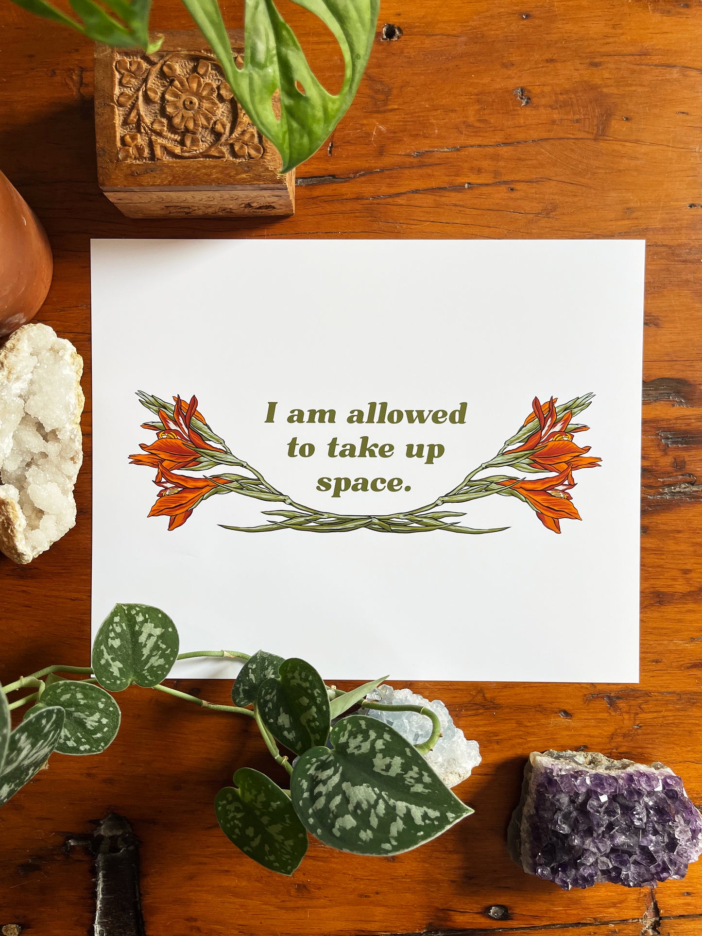 I Am Allowed To Take Up Space: Feminist Print
