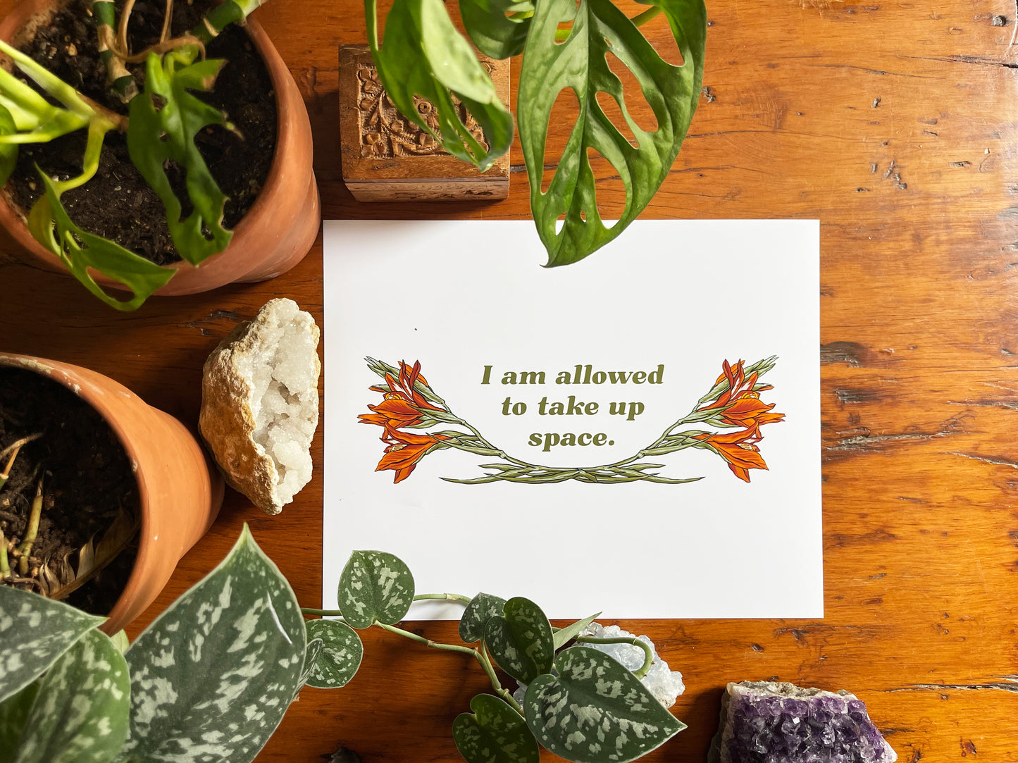 I Am Allowed To Take Up Space: Feminist Print