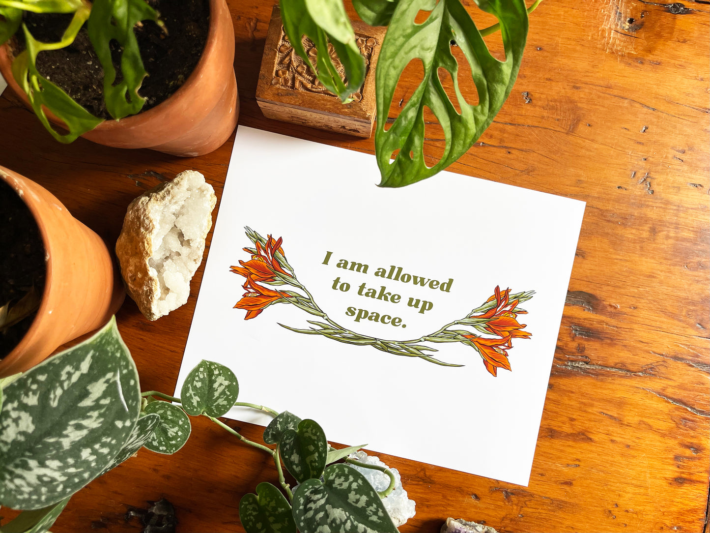 I Am Allowed To Take Up Space: Feminist Print