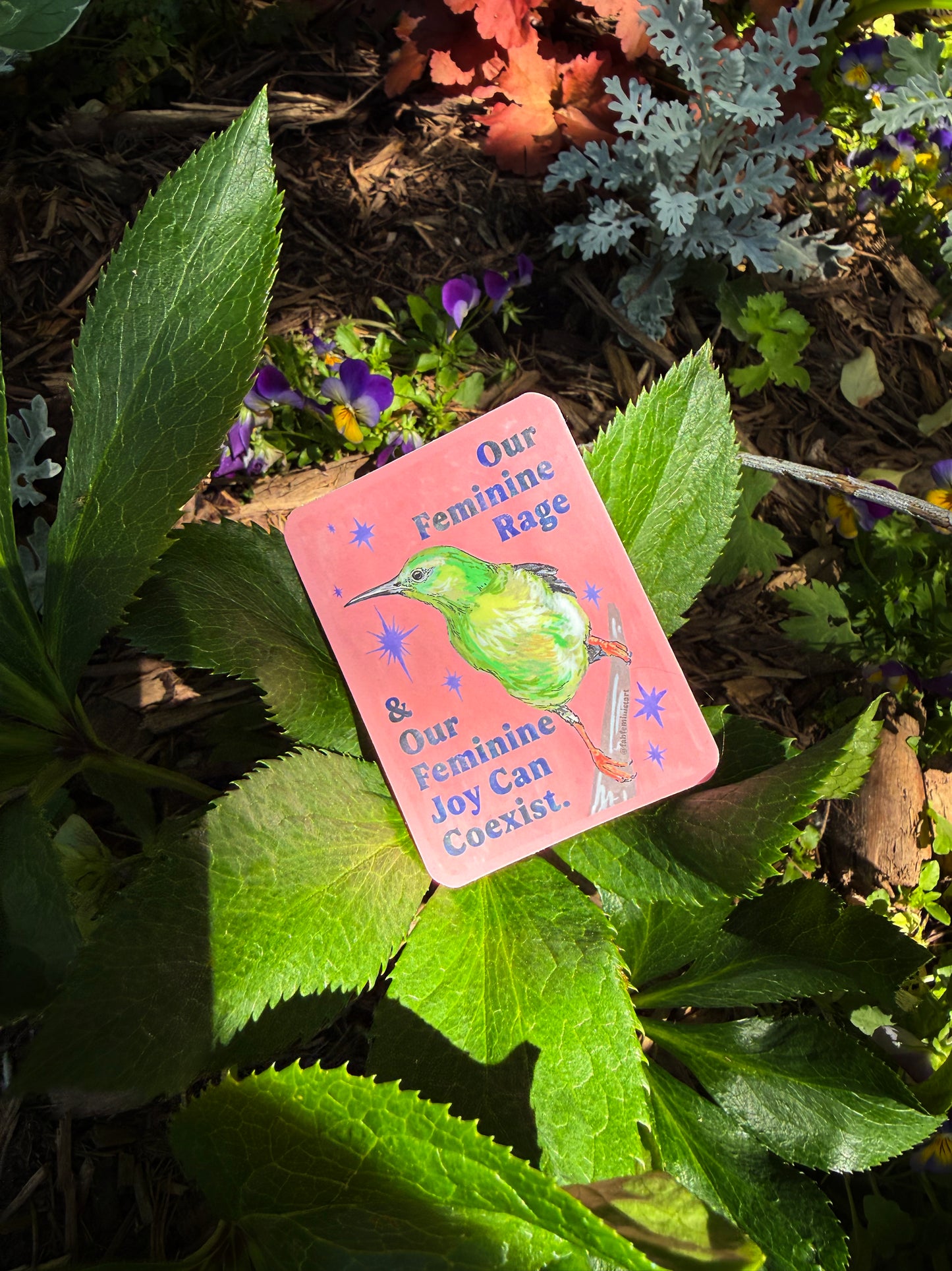 Our Feminine Rage & Joy Can Coexist: feminist sticker