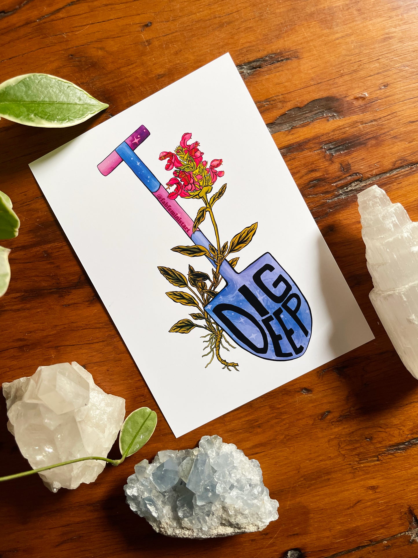 Dig Deep: Mental Health Art Print