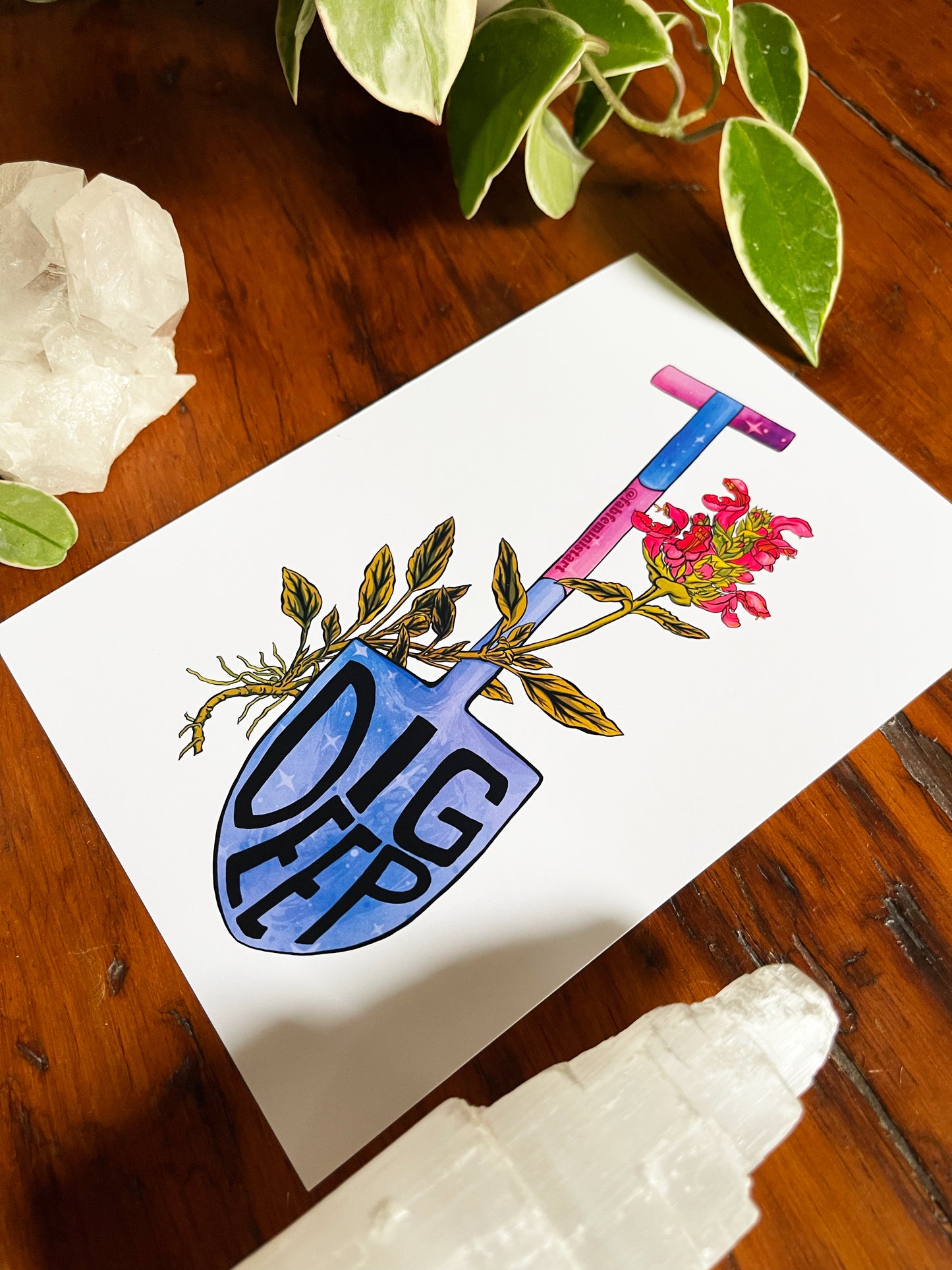 Dig Deep: Mental Health Art Print