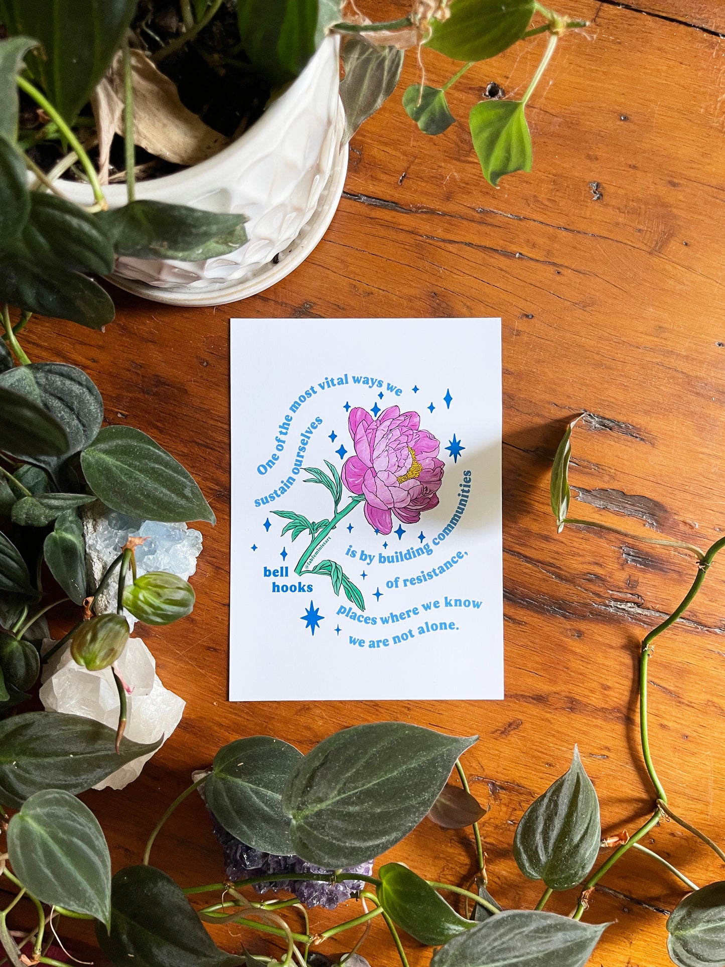One of the most vital ways we sustain ourselves is by building communities of resistance, bell hooks: Feminist Art Print