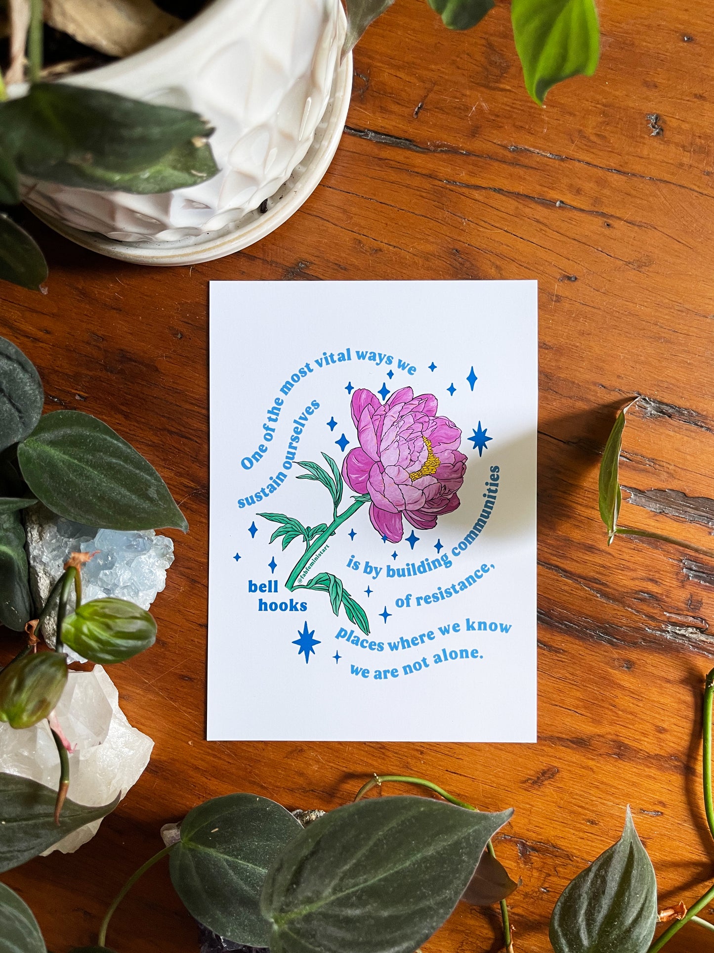 One of the most vital ways we sustain ourselves is by building communities of resistance, bell hooks: Feminist Art Print