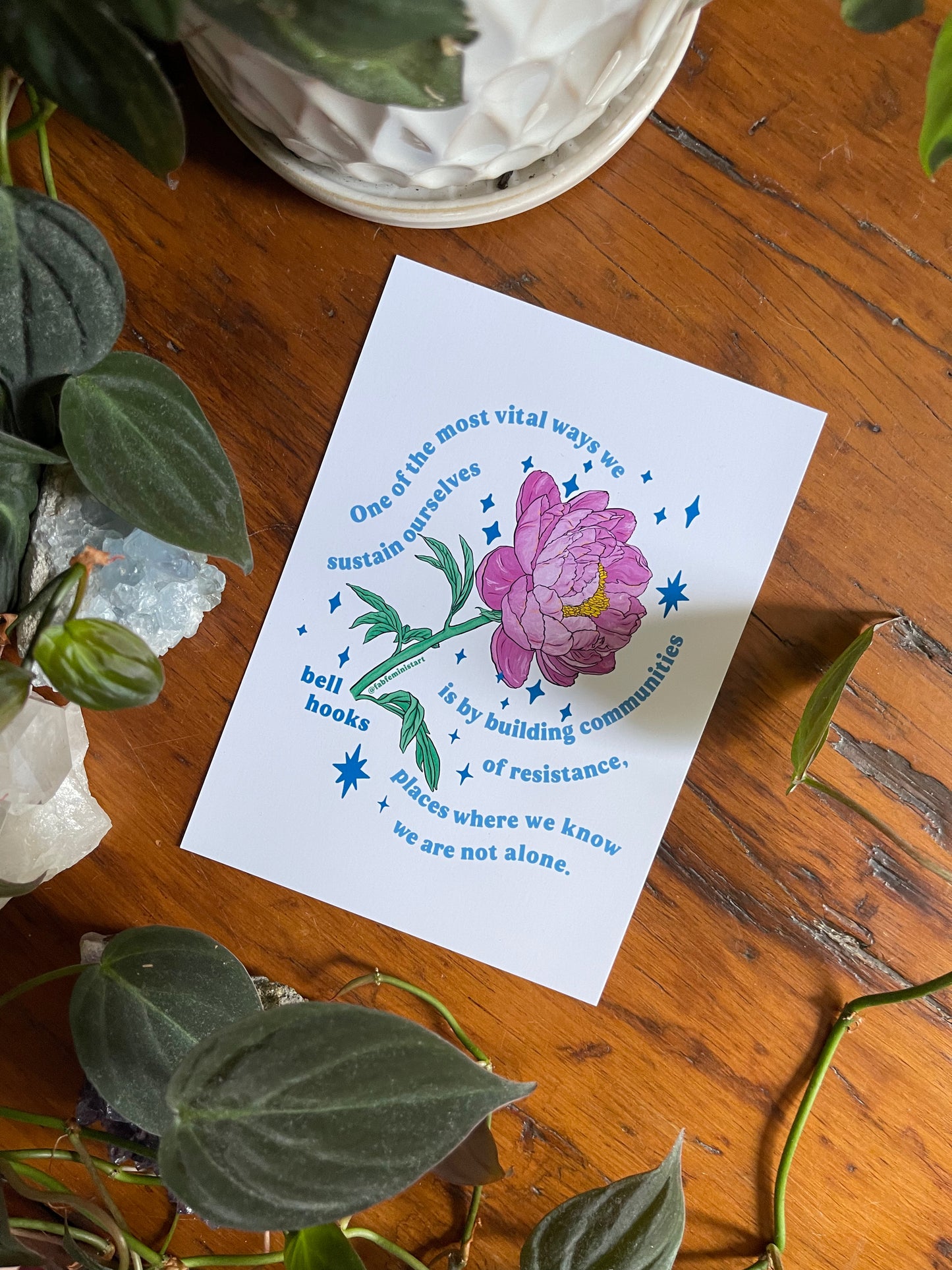 One of the most vital ways we sustain ourselves is by building communities of resistance, bell hooks: Feminist Art Print