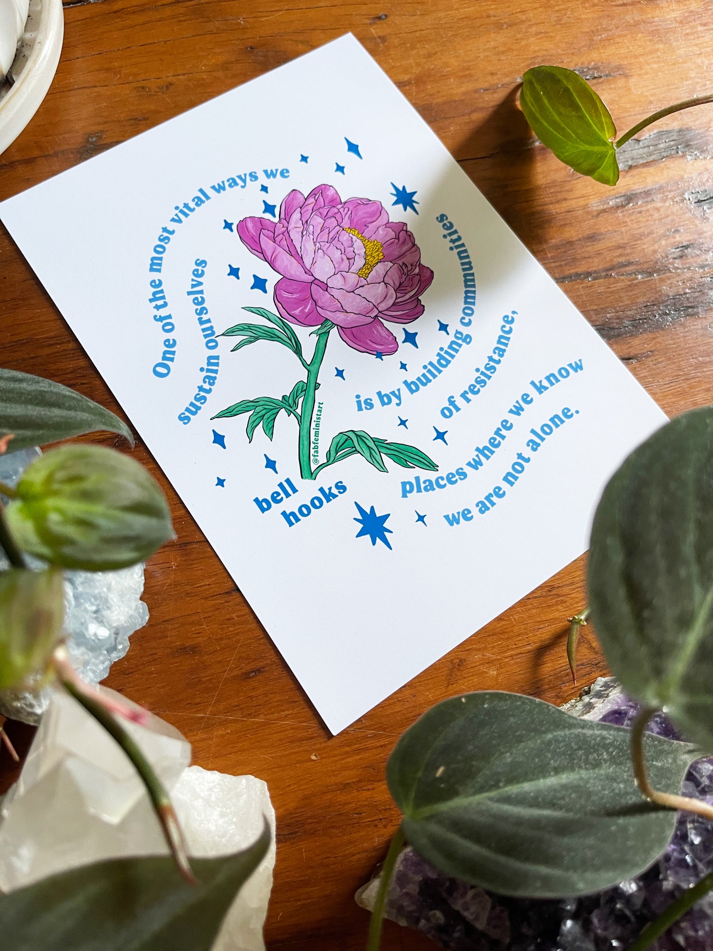 One of the most vital ways we sustain ourselves is by building communities of resistance, bell hooks: Feminist Art Print