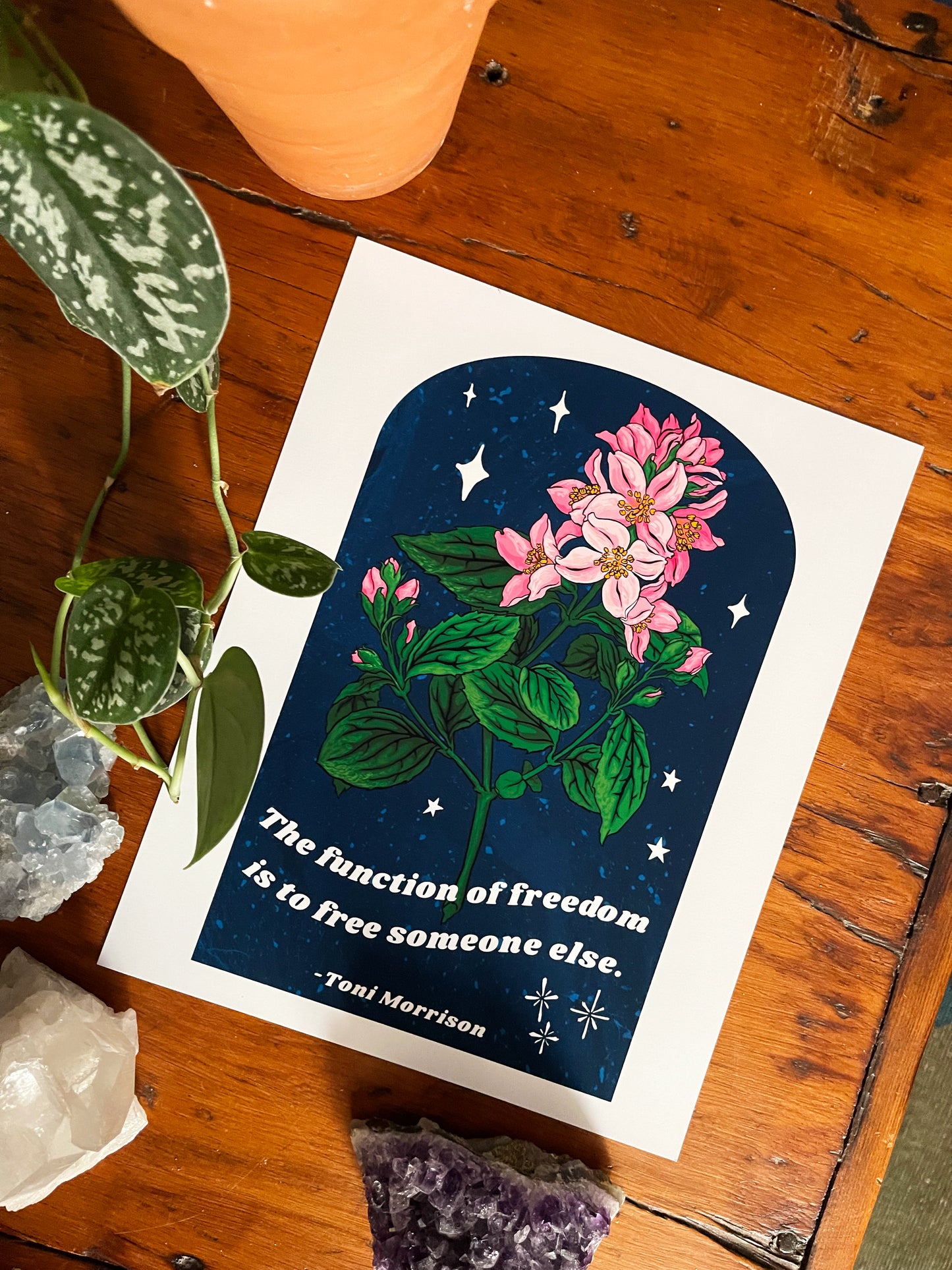 The function of freedom is to free someone else, Toni Morrison: Feminist Art Print