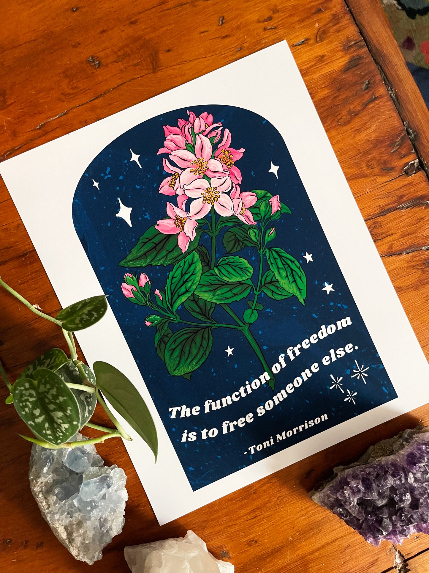 The function of freedom is to free someone else, Toni Morrison: Feminist Art Print