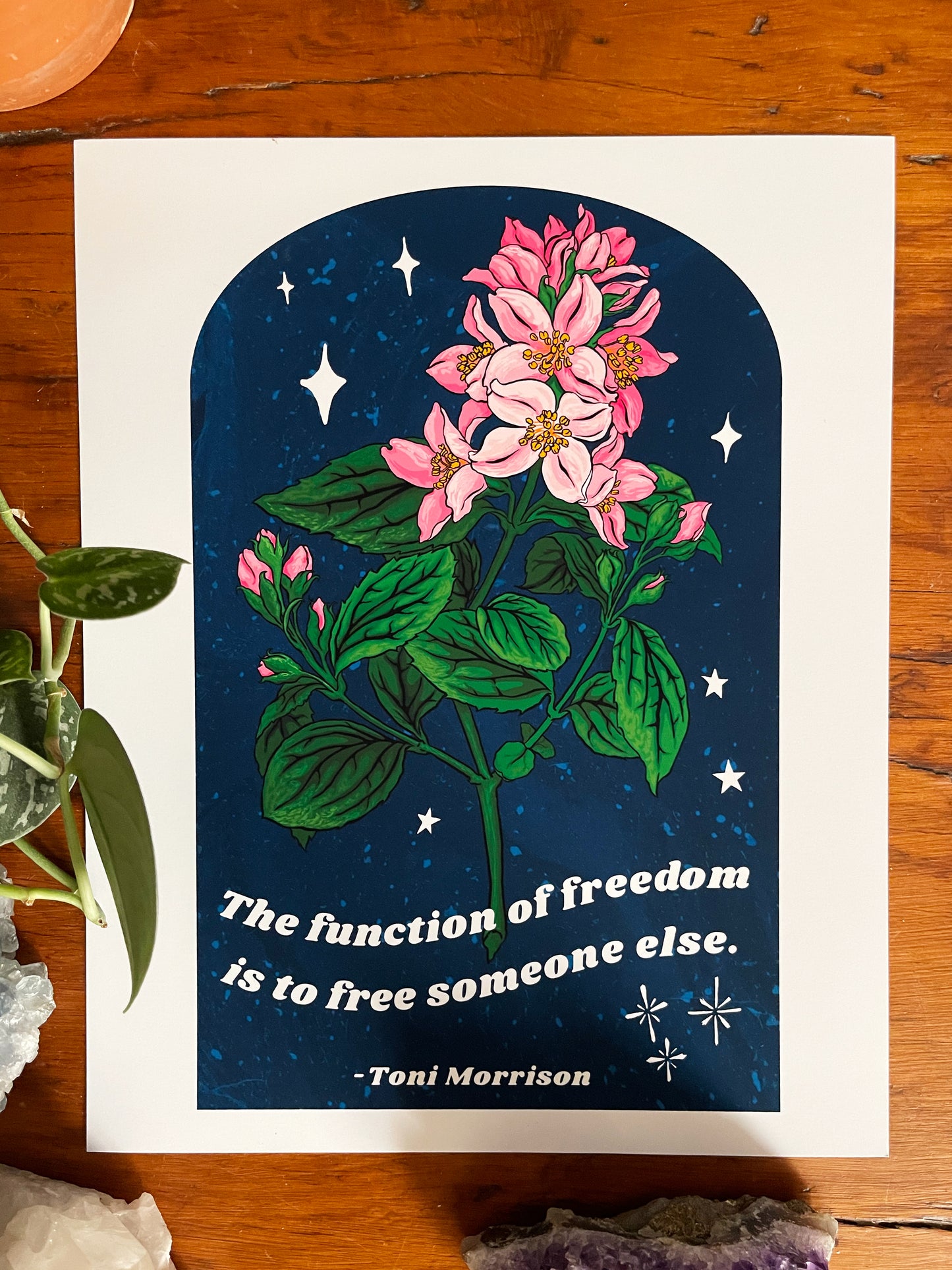 The function of freedom is to free someone else, Toni Morrison: Feminist Art Print