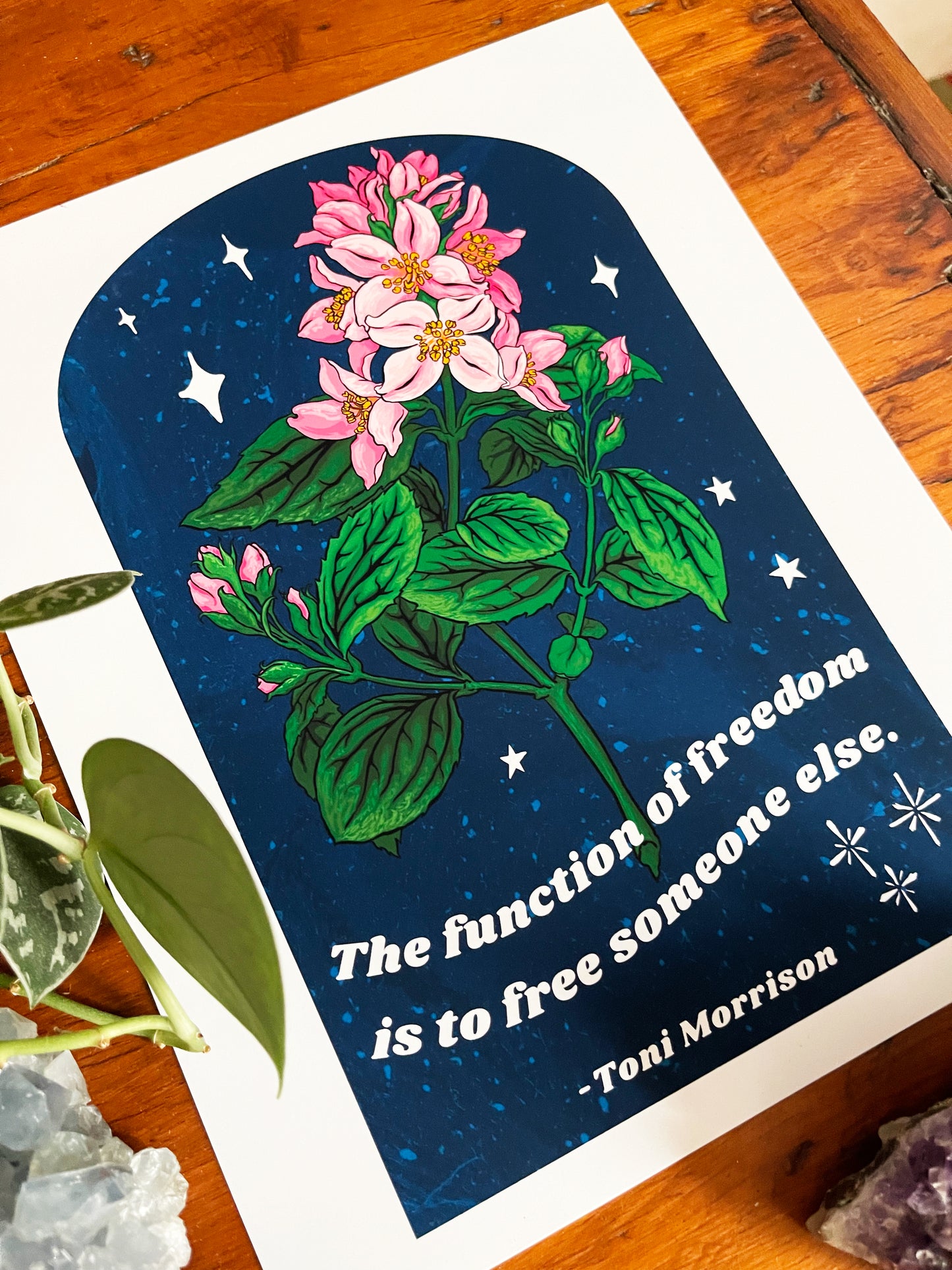 The function of freedom is to free someone else, Toni Morrison: Feminist Art Print
