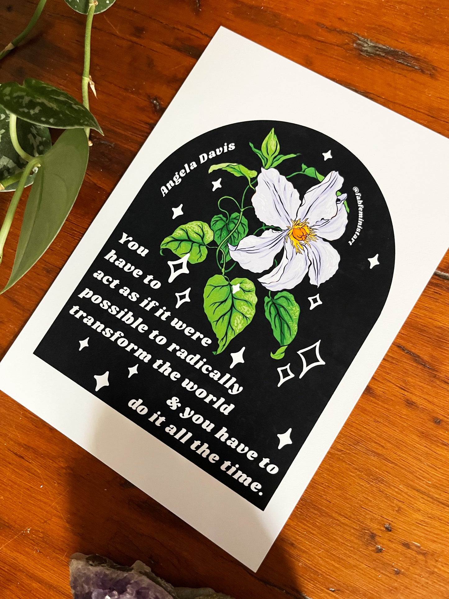 You have to act as if it were possible to radically transform the world, Angela Davis: Feminist Print