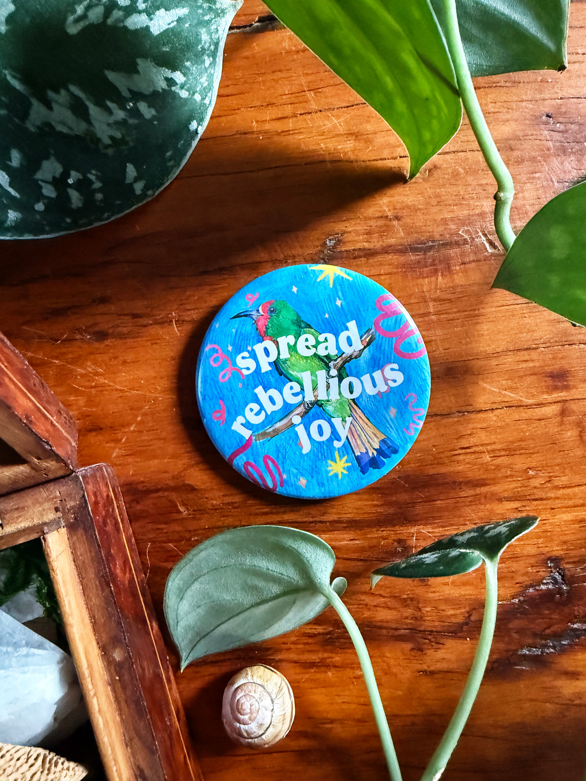 Spread Rebellious Joy: Feminist Pinback Button