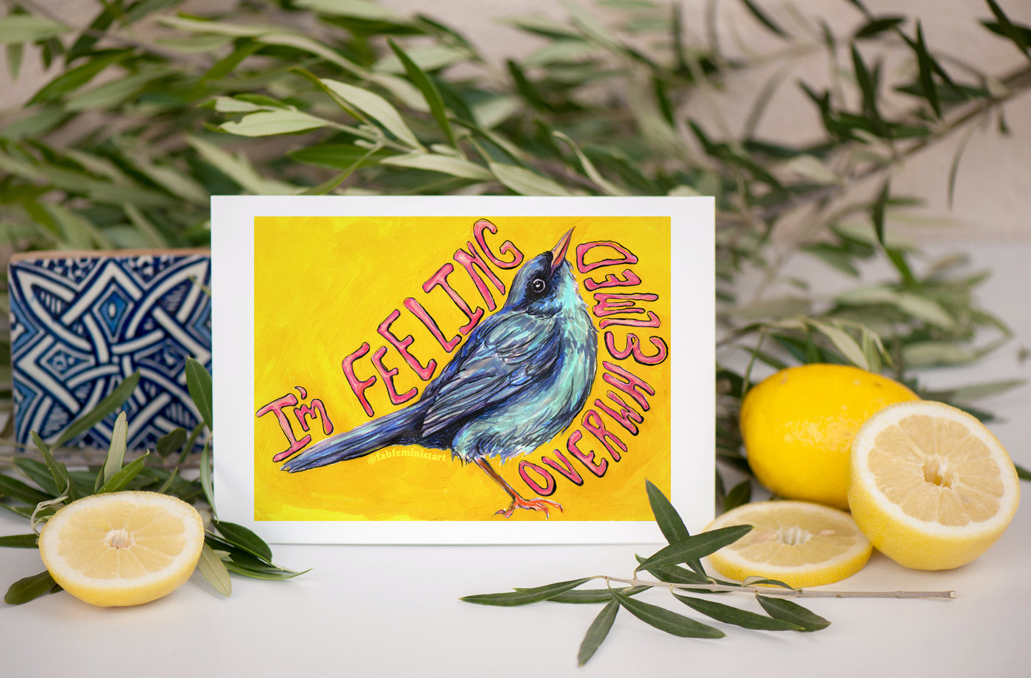 I'm Feeling Overwhelmed: Mental Health Art Print
