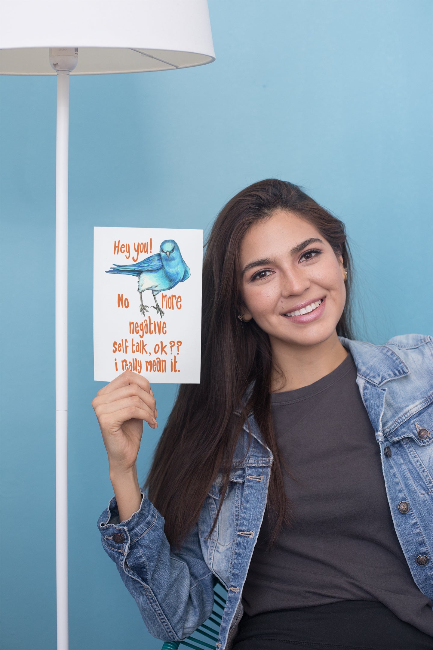 Hey You! No More Negative Self Talk Ok I Really Mean It: Mental Health Art Print