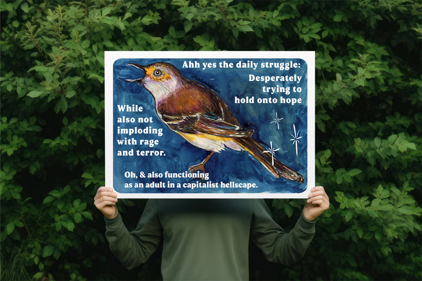 Ahh yes the daily struggle: Mental Health Art