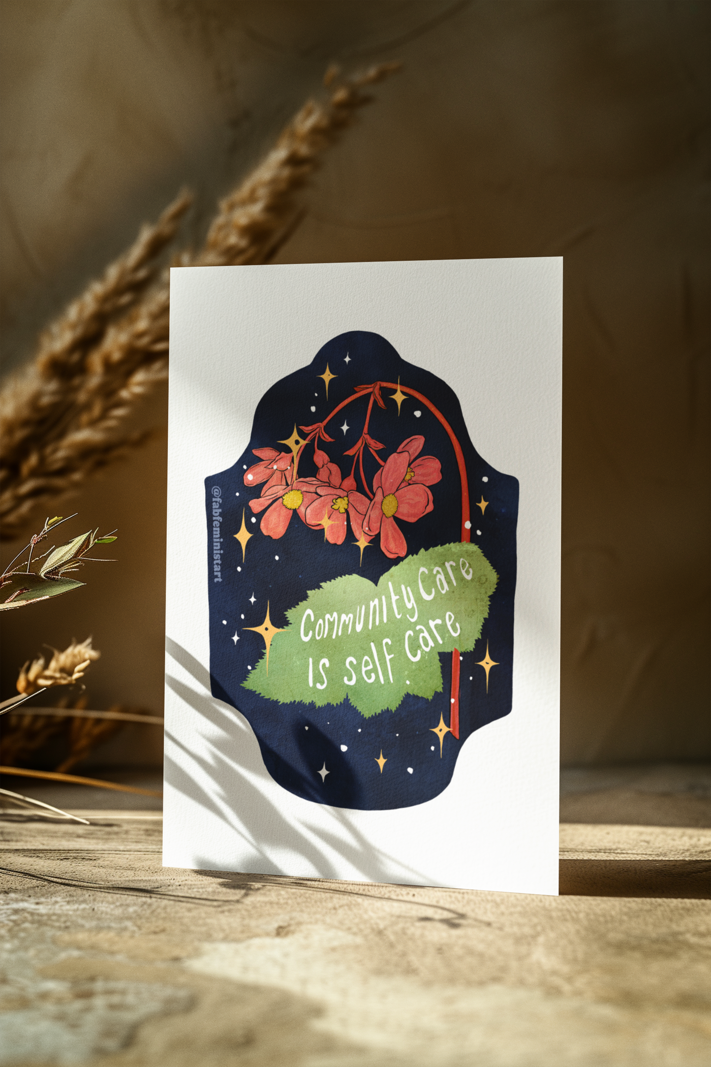 Community Care Is Self Care: Feminist Art Print