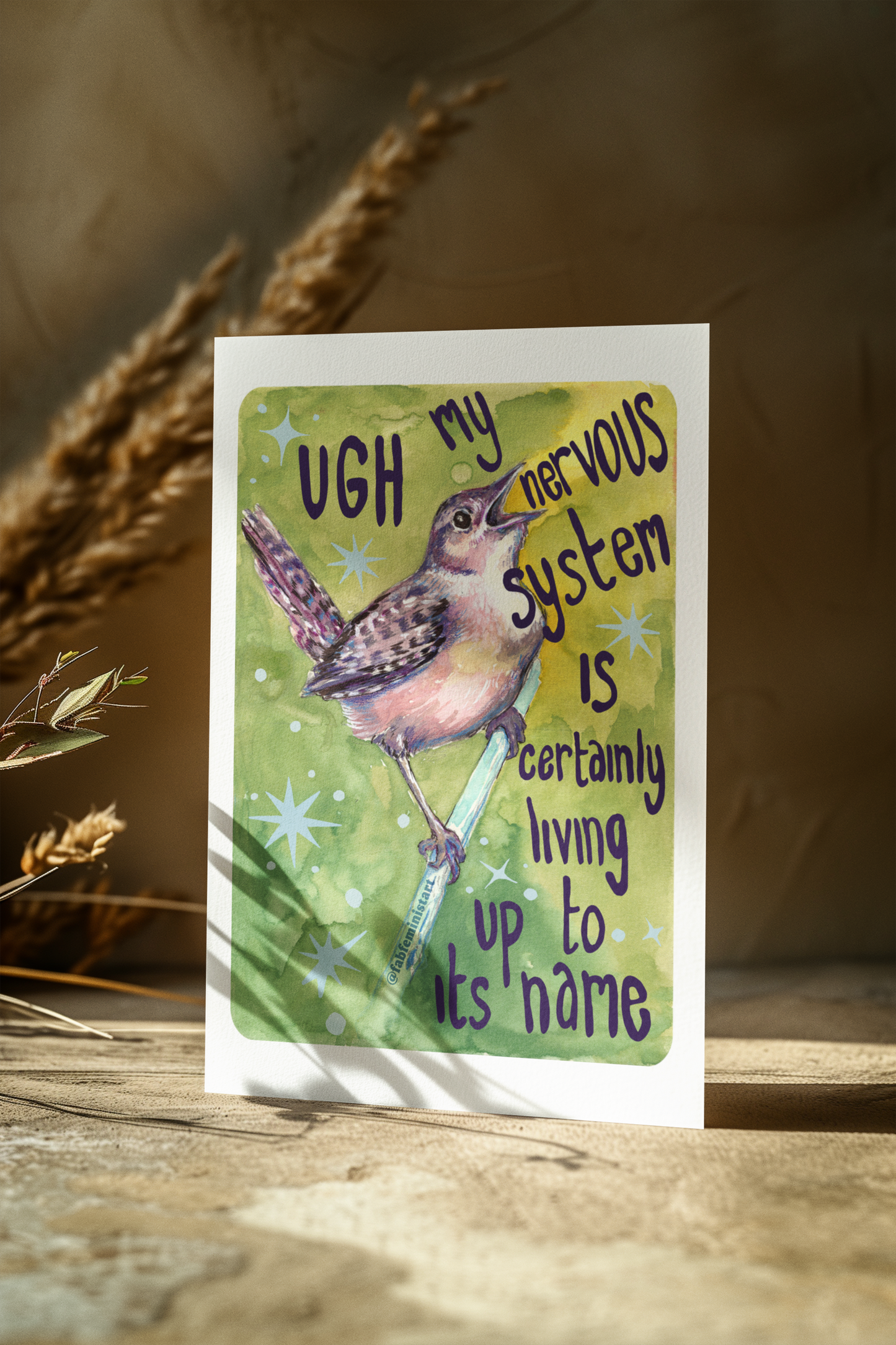 UGH my nervous system is living up to its name: Mental Health Art Print