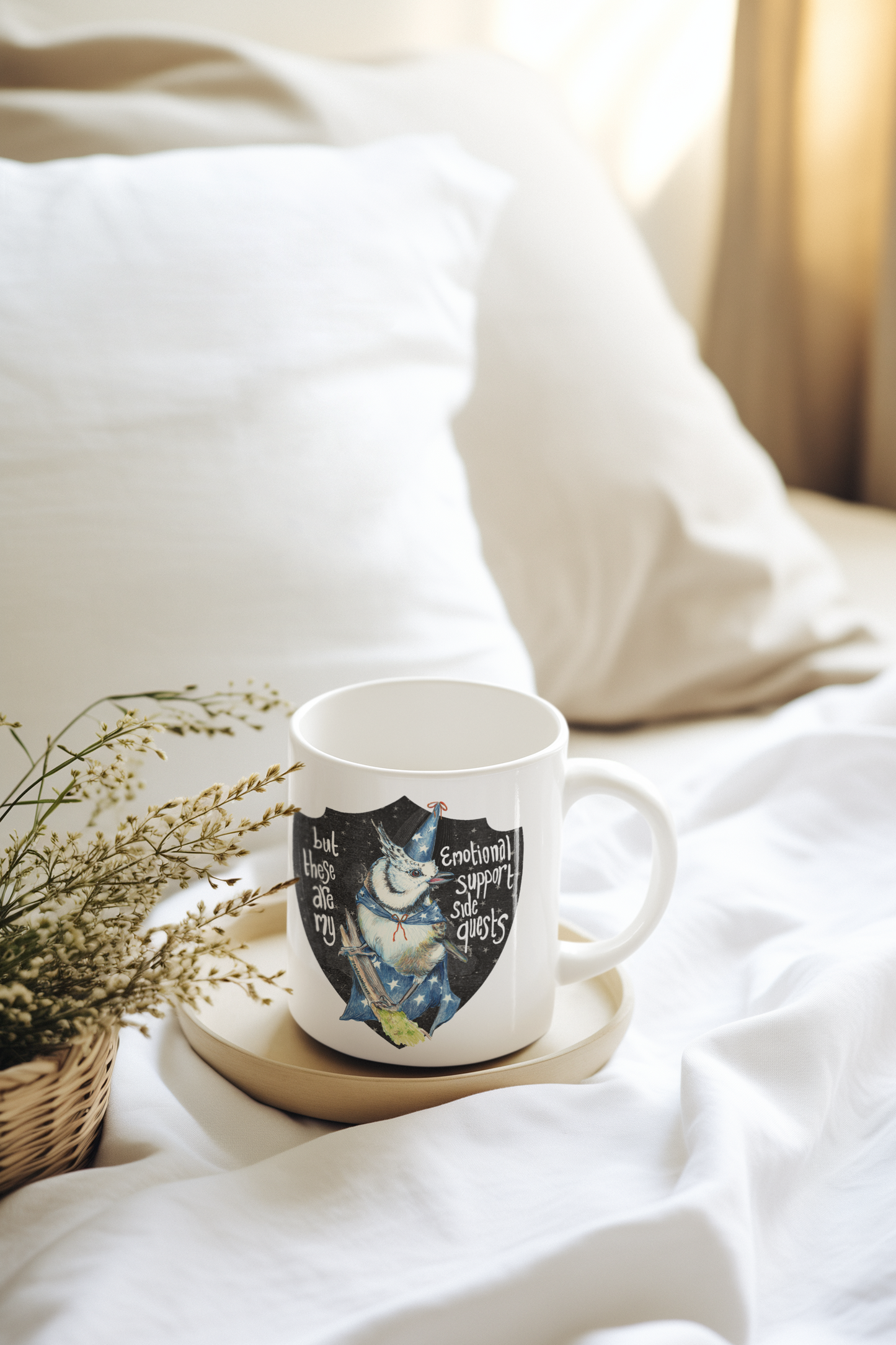 But these are my emotional support side quests: Mental Health Mug