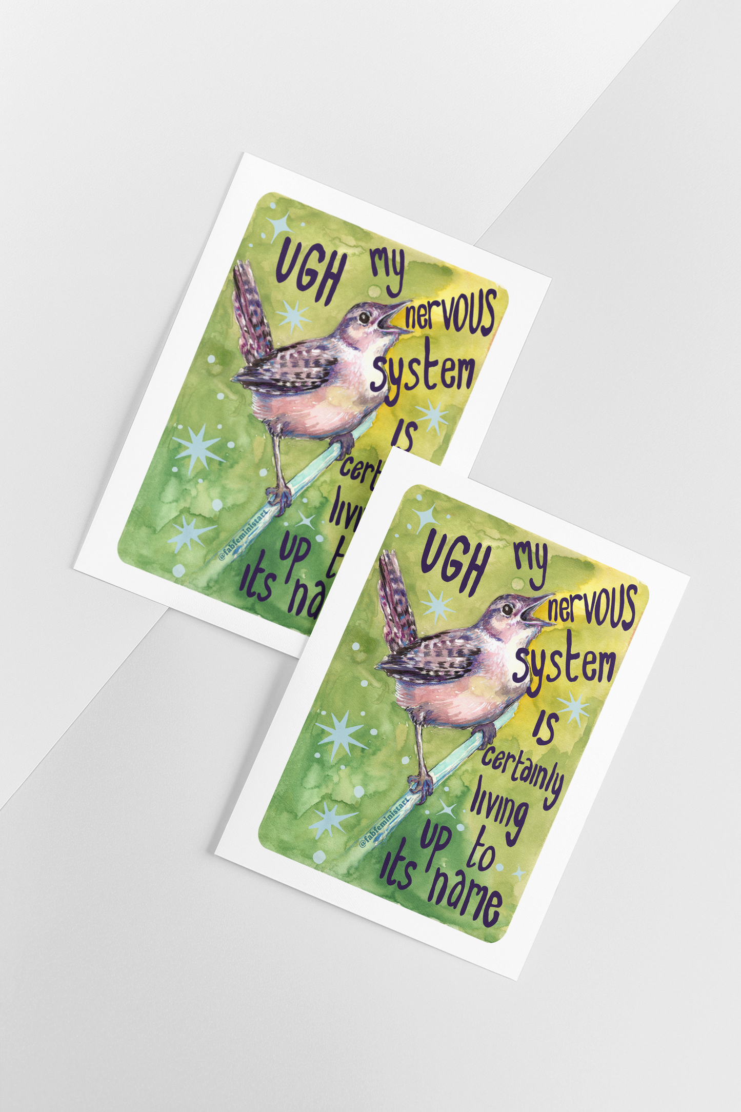UGH my nervous system is living up to its name: Mental Health Art Print