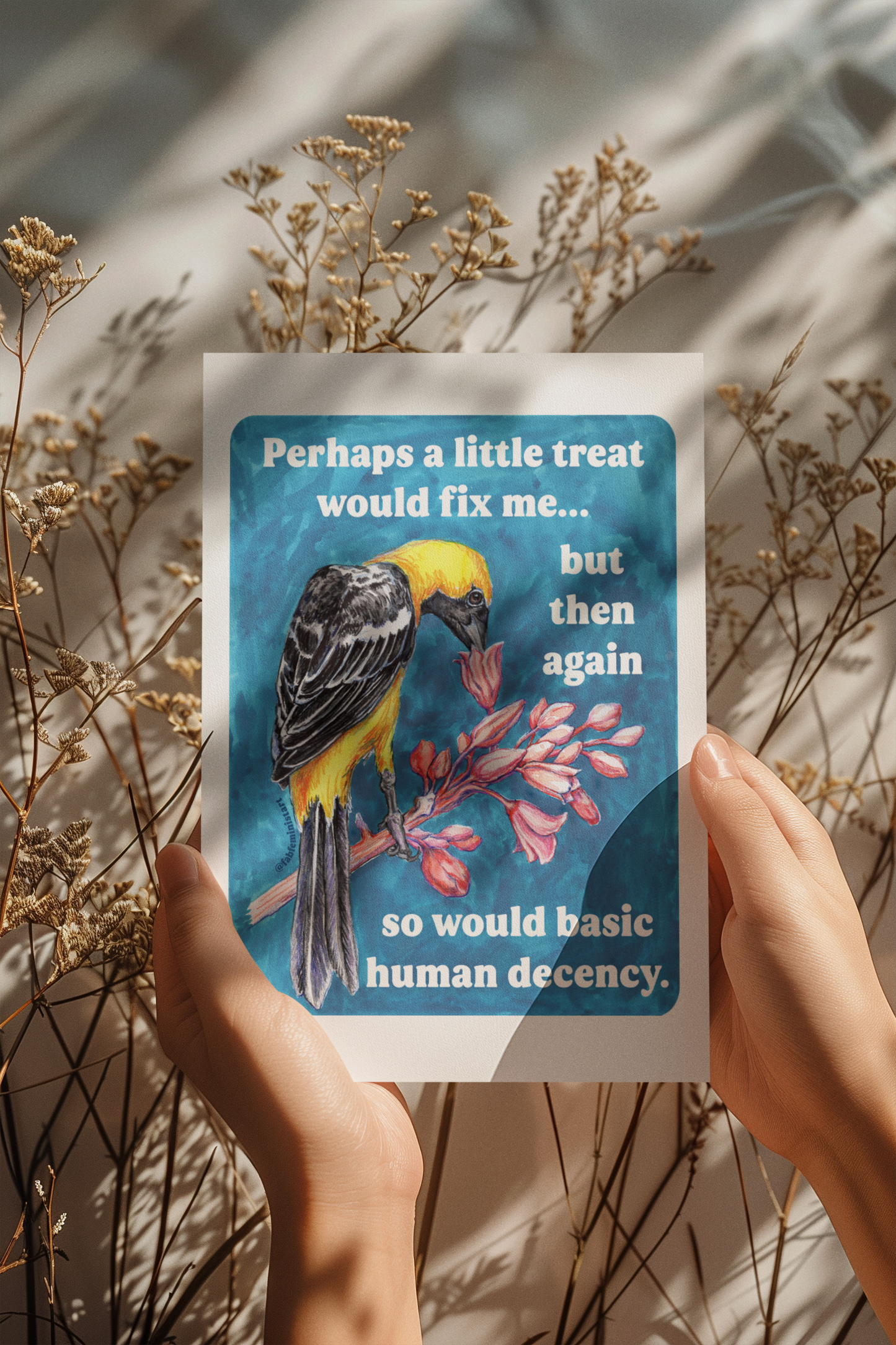 Perhaps a little treat would fix me but then again so would basic human decency: feminist art print