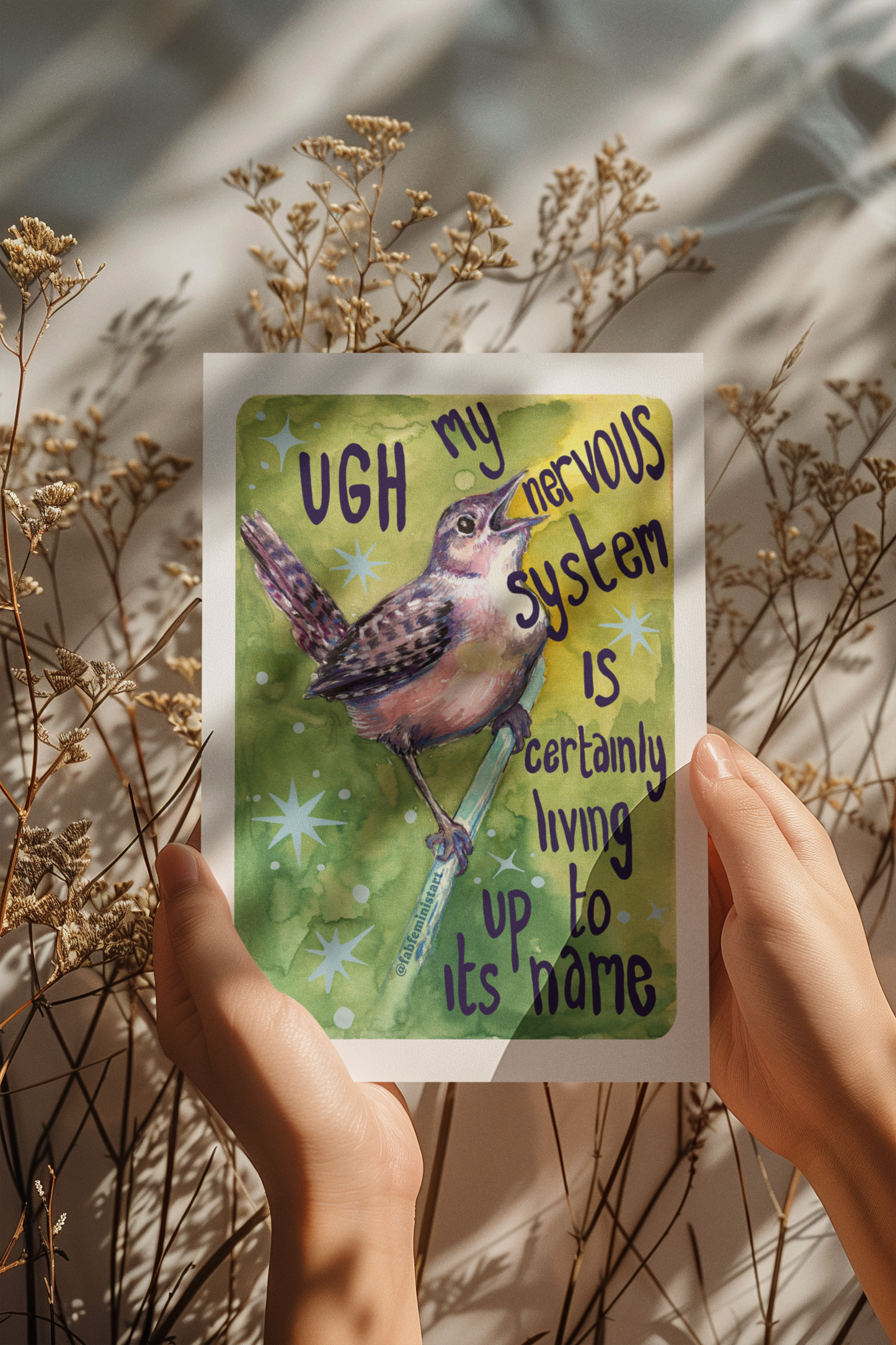UGH my nervous system is living up to its name: Mental Health Art Print