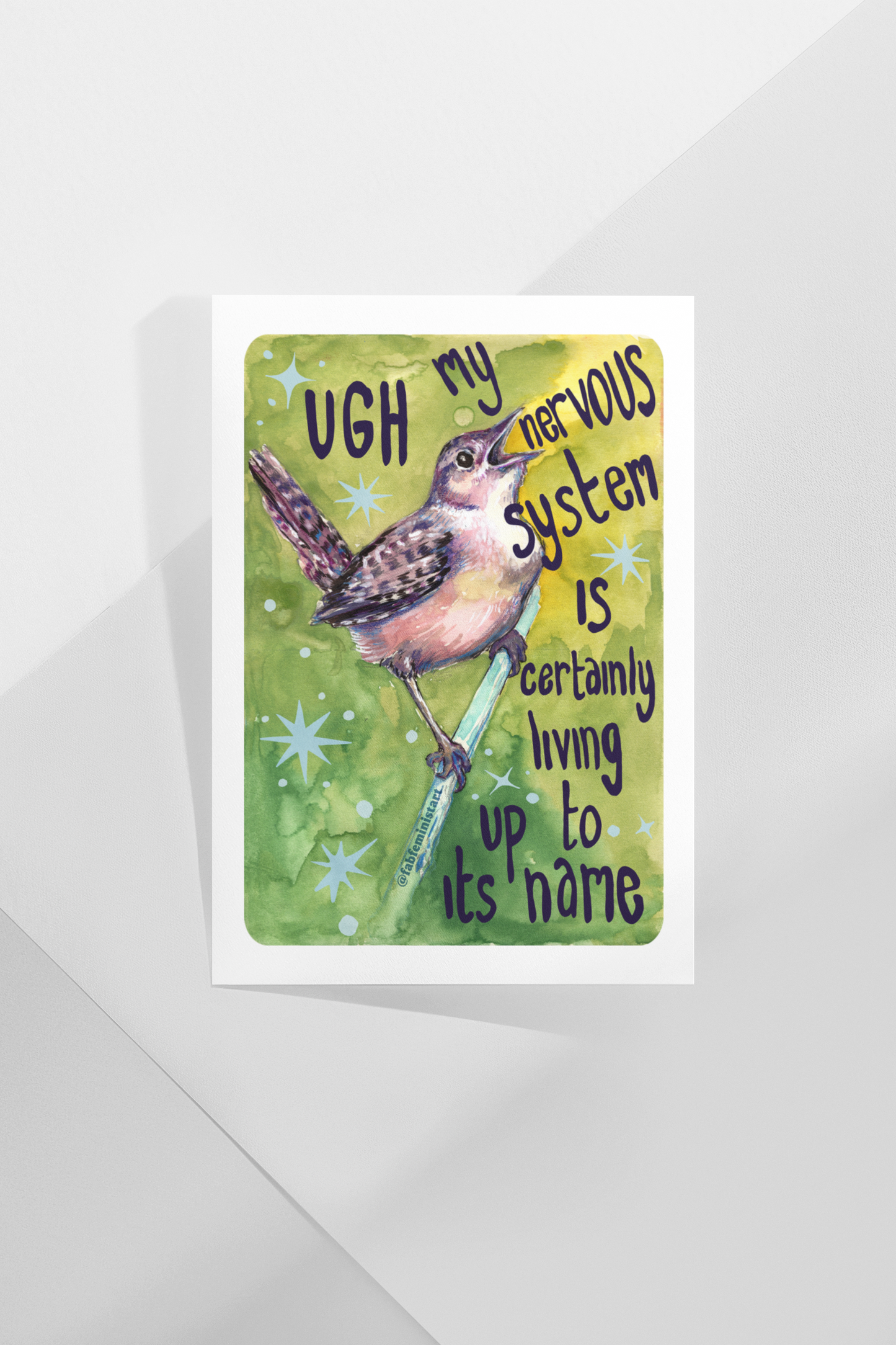UGH my nervous system is living up to its name: Mental Health Art Print