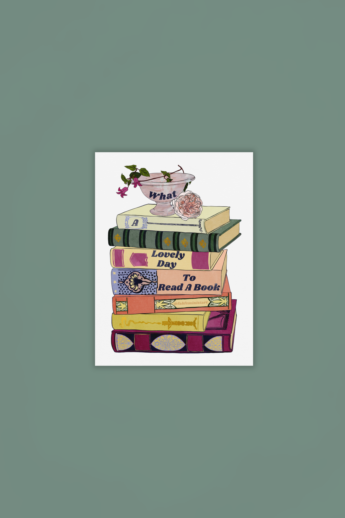 What A Lovely Day To Read A Book: Book Lover Print
