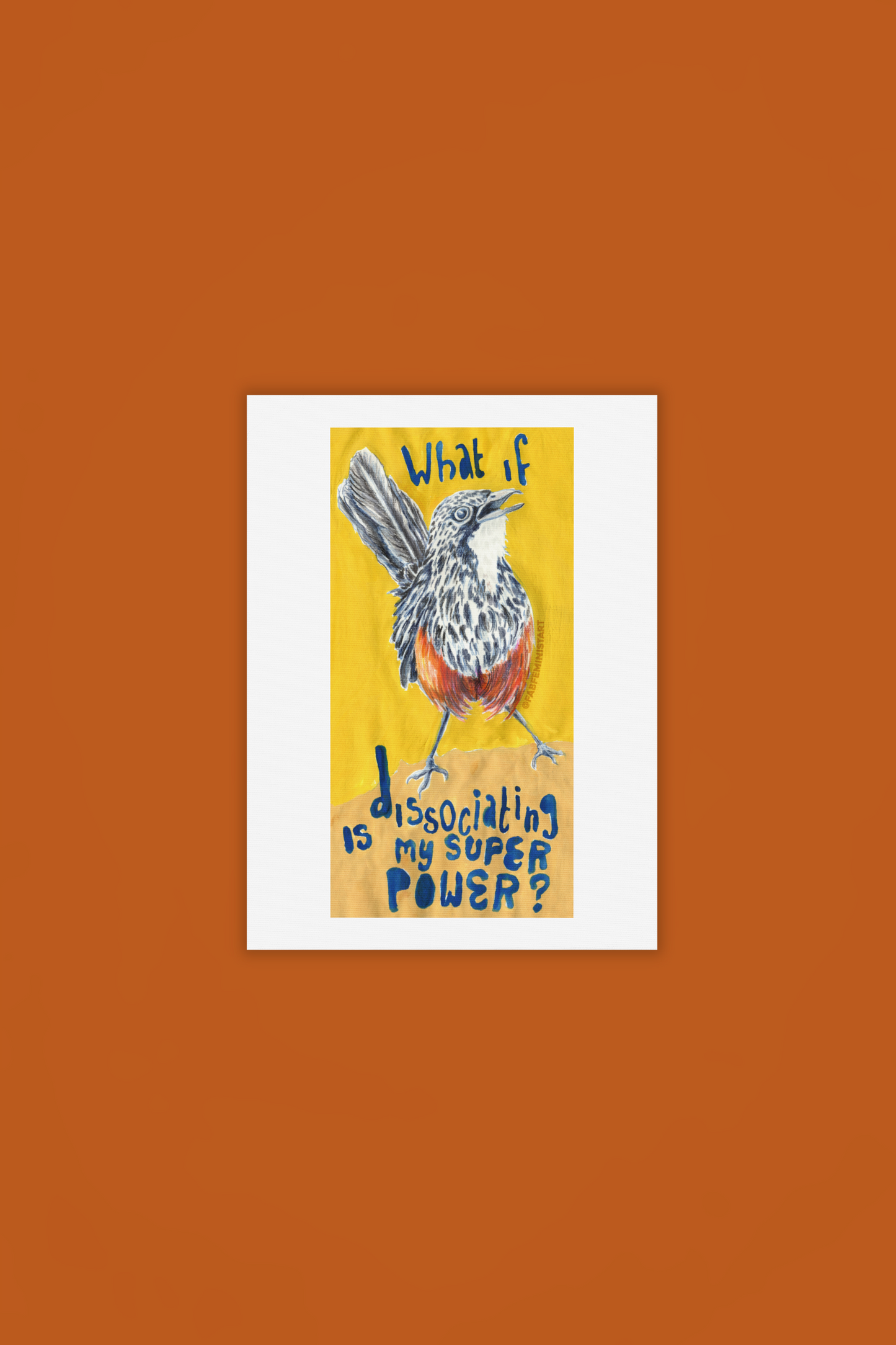 What If Dissociating Is My Superpower: Mental Health Art Print
