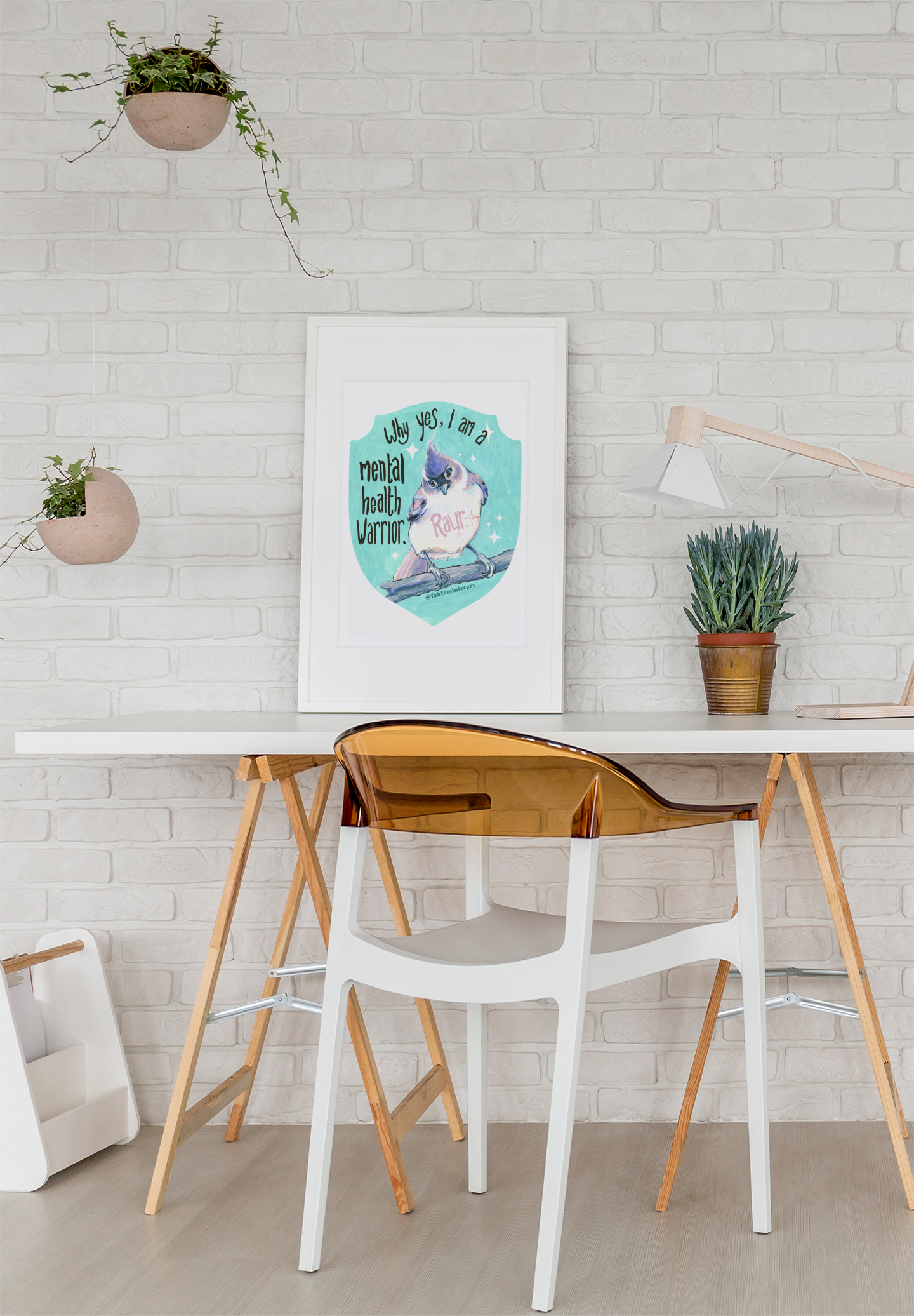 Why Yes I Am A Mental Health Warrior Rawr: Mental Health Print