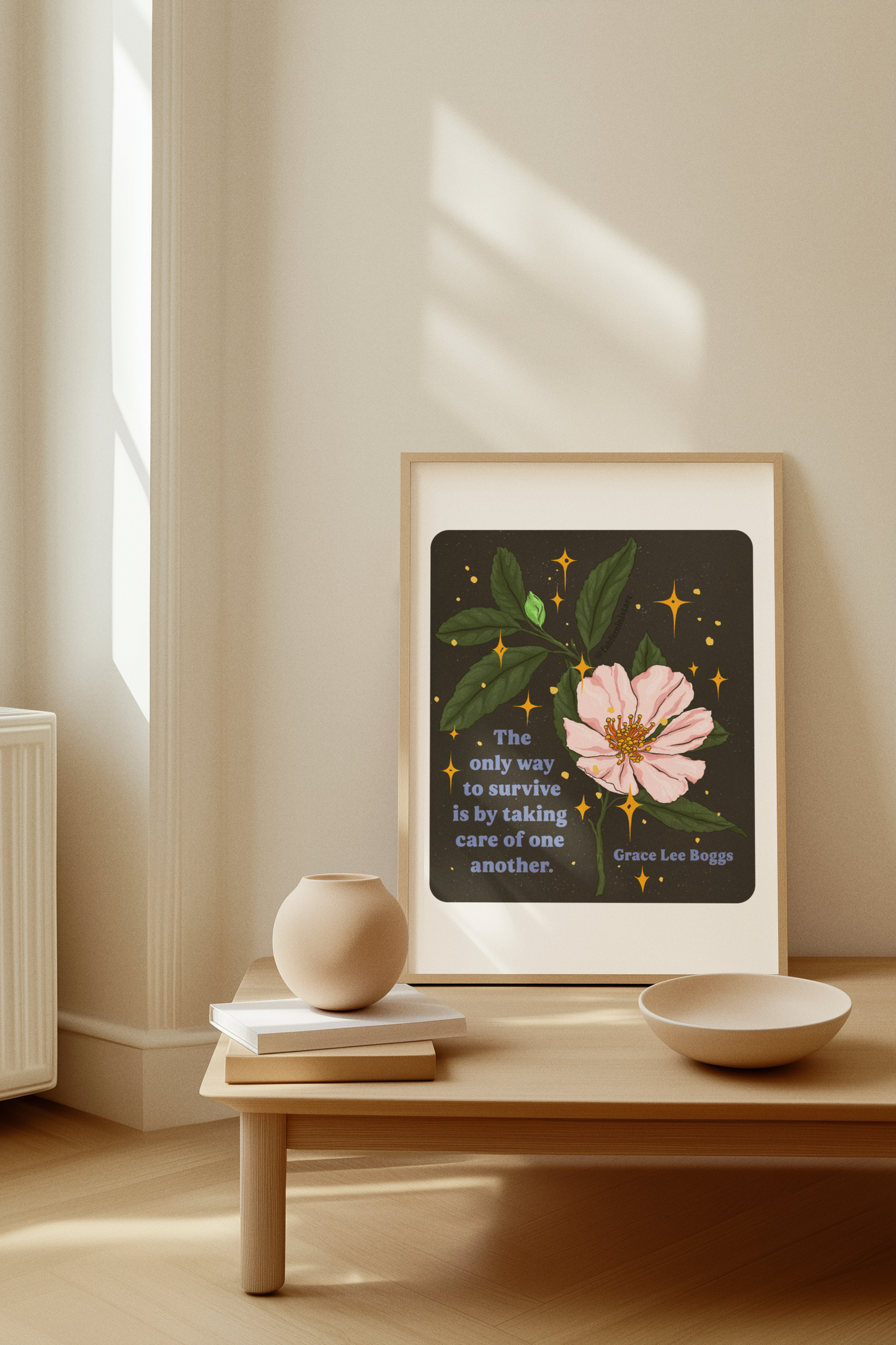 The only way to survive is by taking care of one another, Grace Lee Boggs: Feminist Print