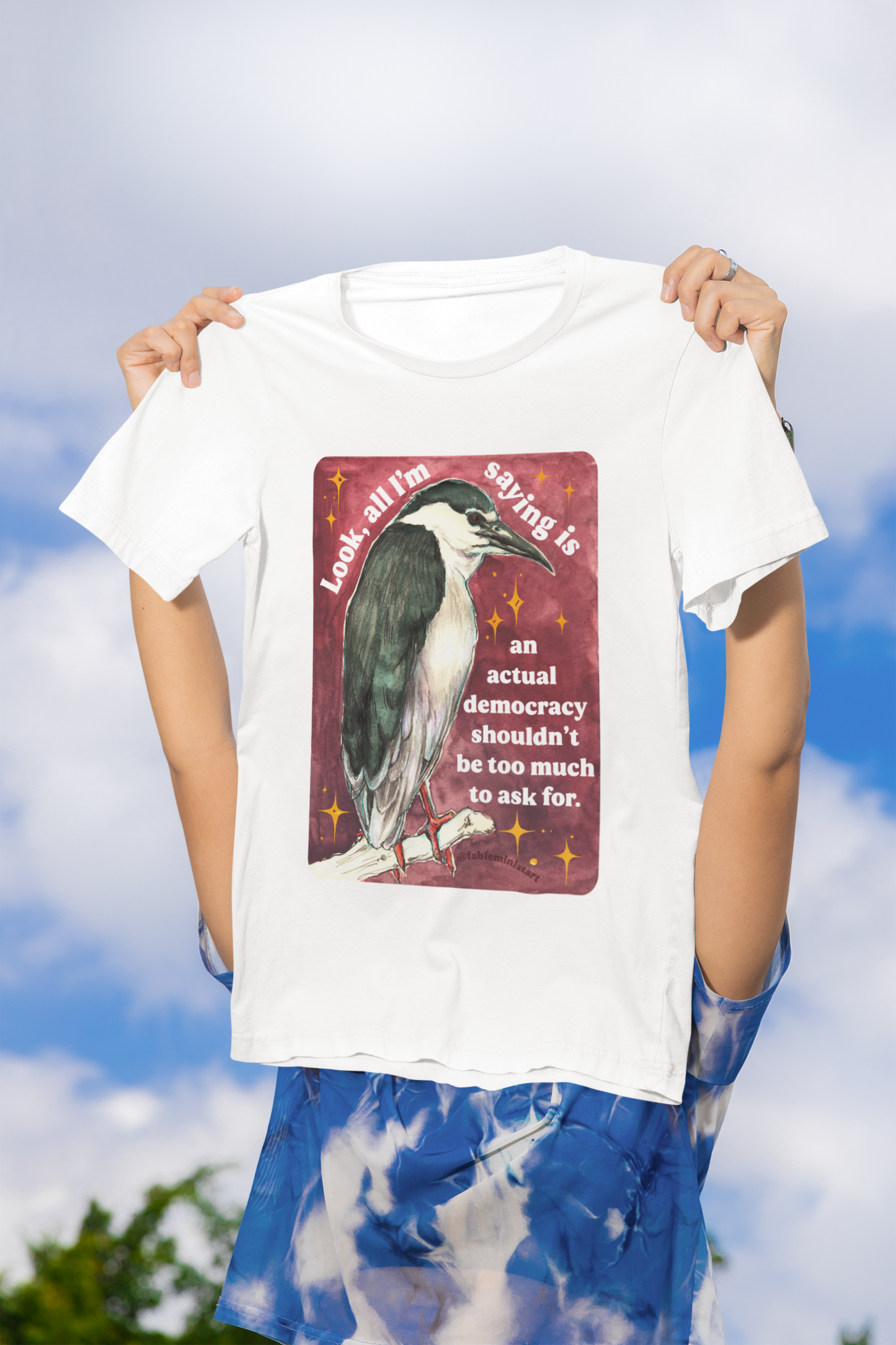 Look, all I'm saying is an actual democracy shouldn't be too much to ask for: Feminist Shirt
