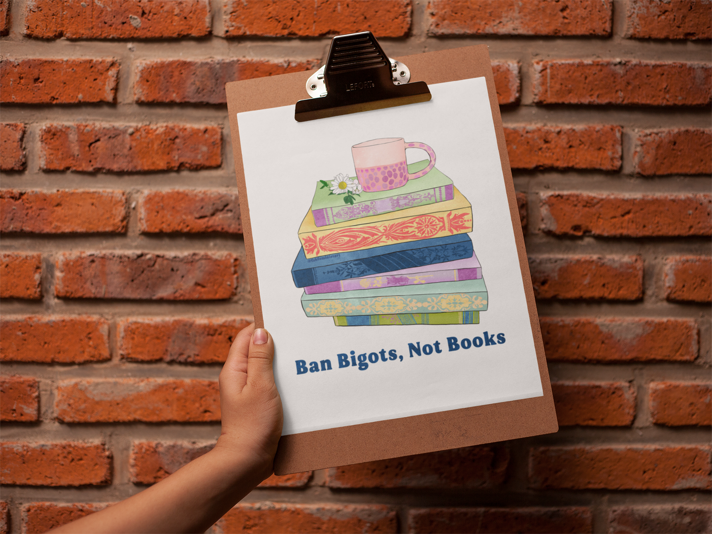 Ban Bigots Not Books: Feminist Art Print