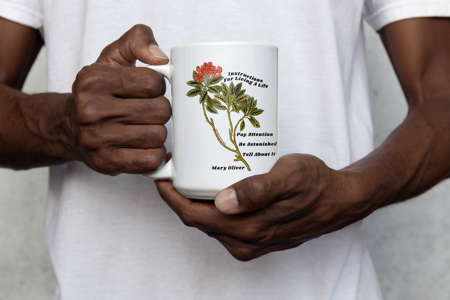 Instructions For Living A Life, Mary Oliver: Feminist Mug