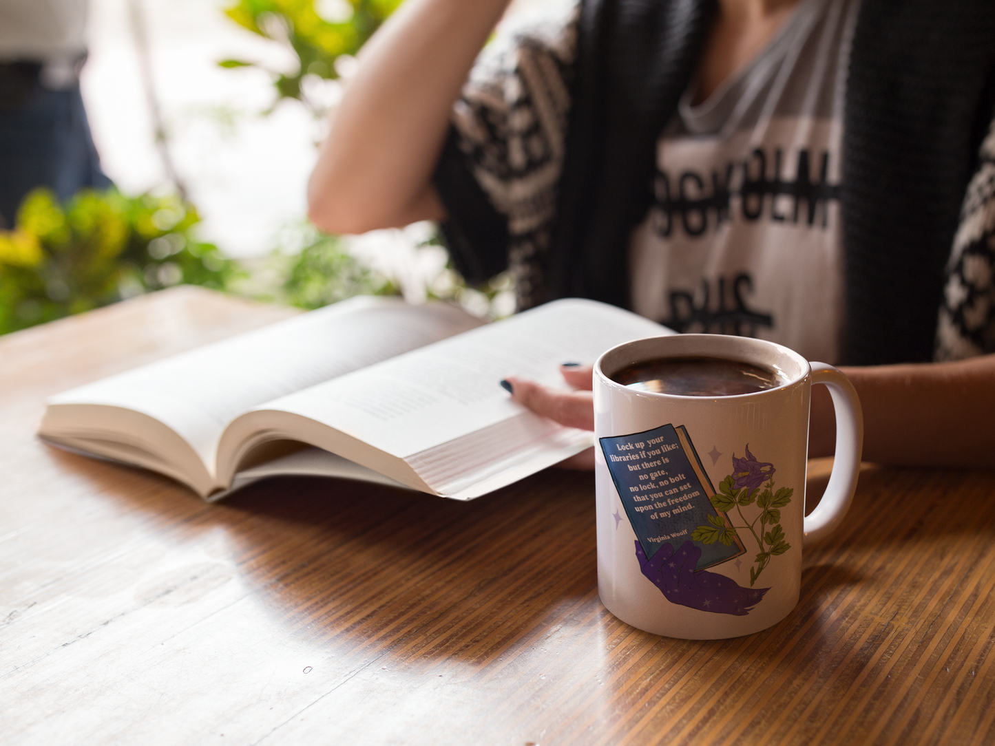 Lock up your libraries if you like; but there is no gate, no lock, no bolt that you can set upon the freedom of my mind, Virginia Woolf: Feminist Mug
