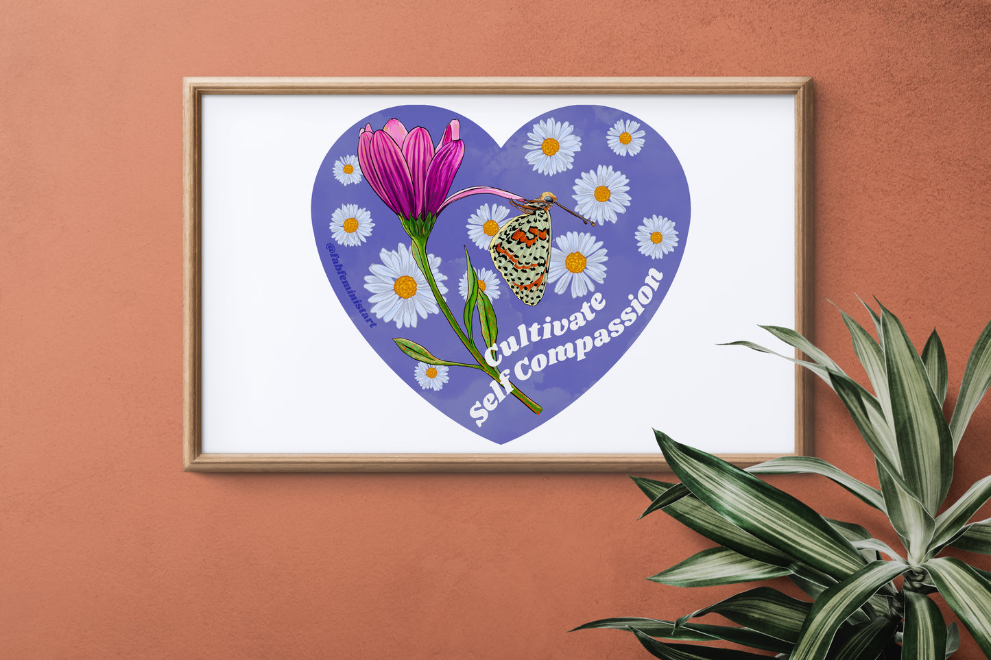 Cultivate Self Compassion: Mental Health Art Print