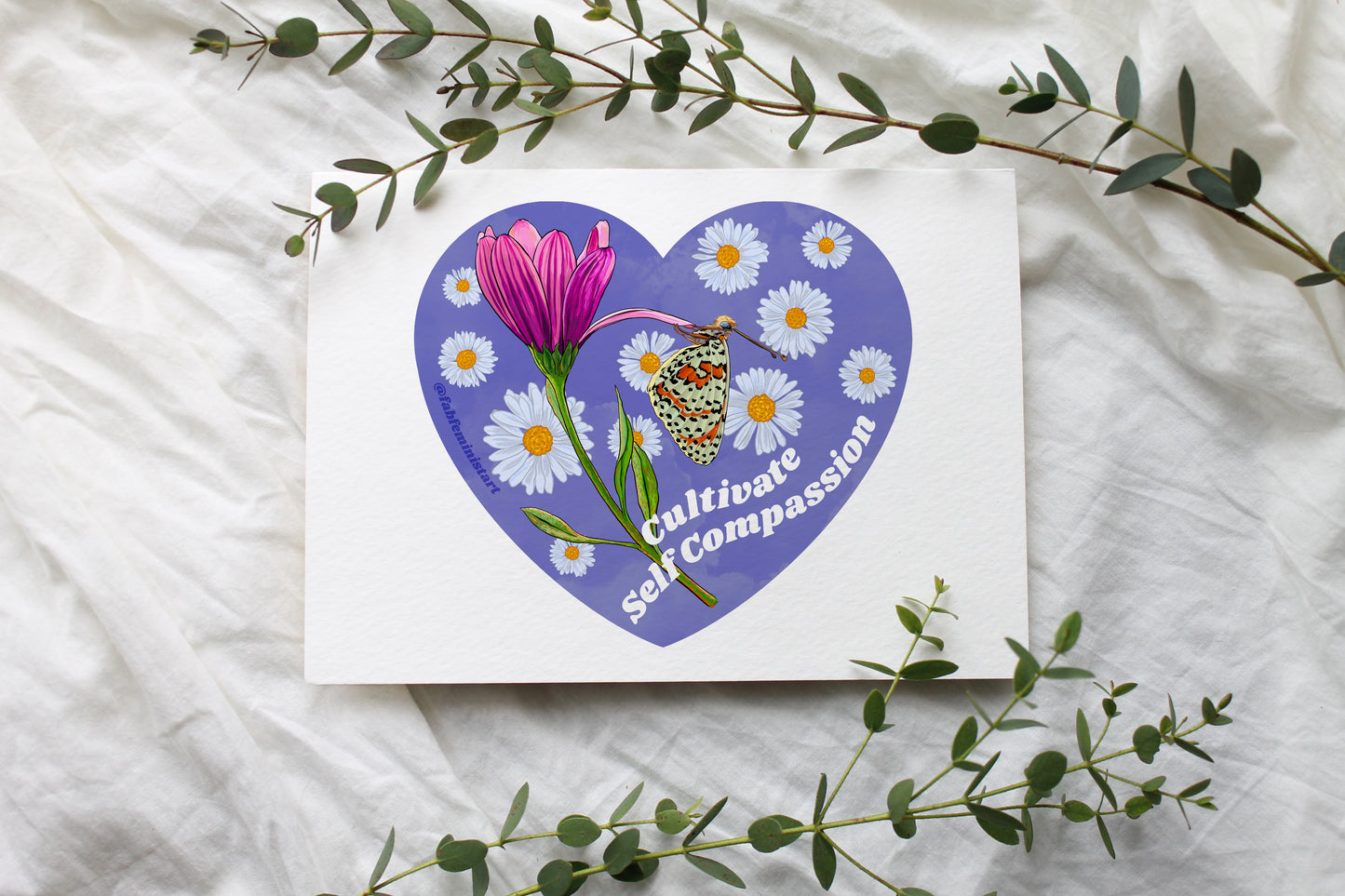 Cultivate Self Compassion: Mental Health Art Print
