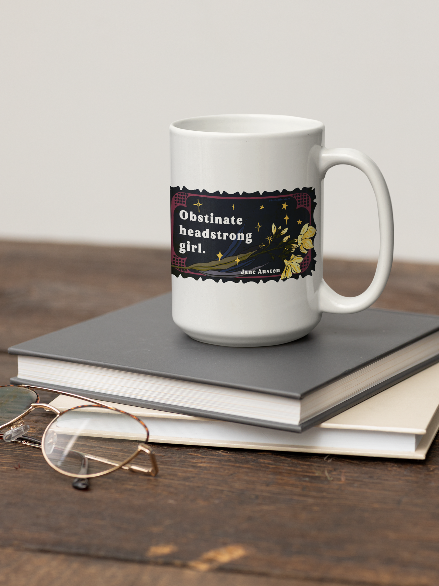 Obstinate headstrong girl, Jane Austen: Feminist Mug