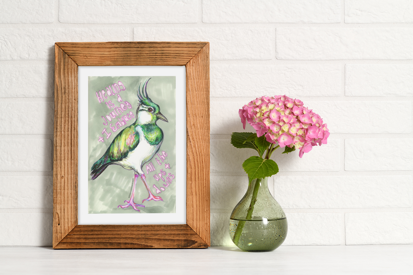 Healing Is A Journey And I Embrace The Ups And Downs: Mental Health Art Print