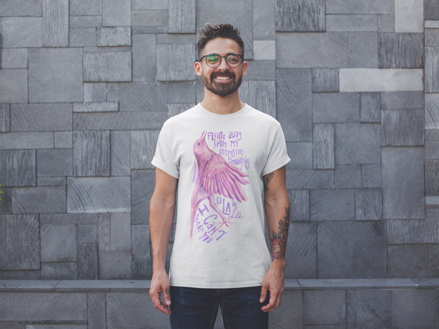 Flying Away From My Intrusive Thoughts: Mental Health Shirt