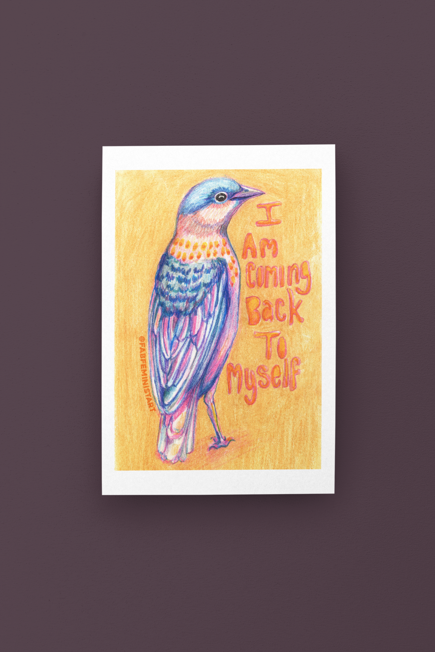 I Am Coming Back To Myself: Mental Health Art Print