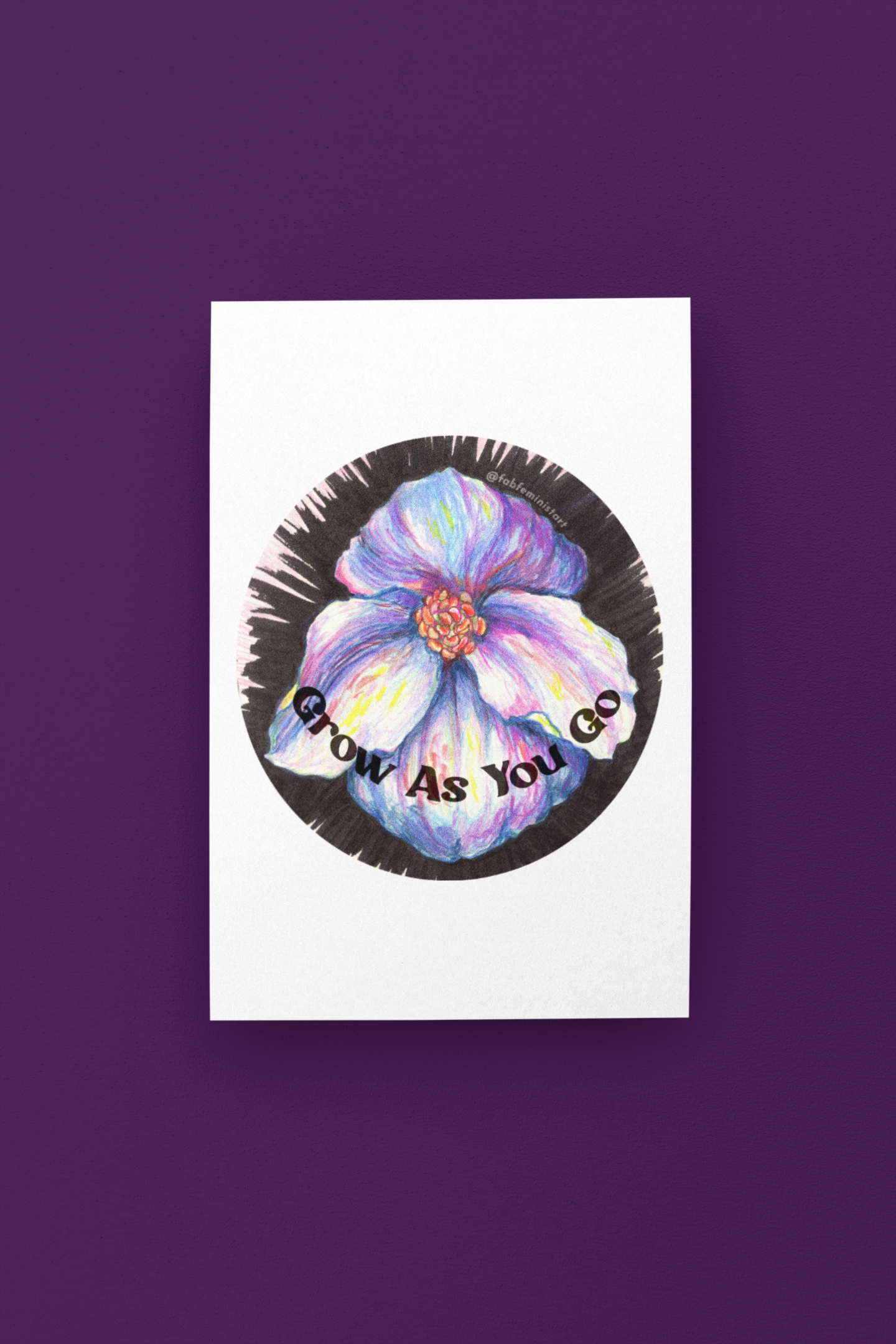 Grow As You Go: Mental Health Art Print