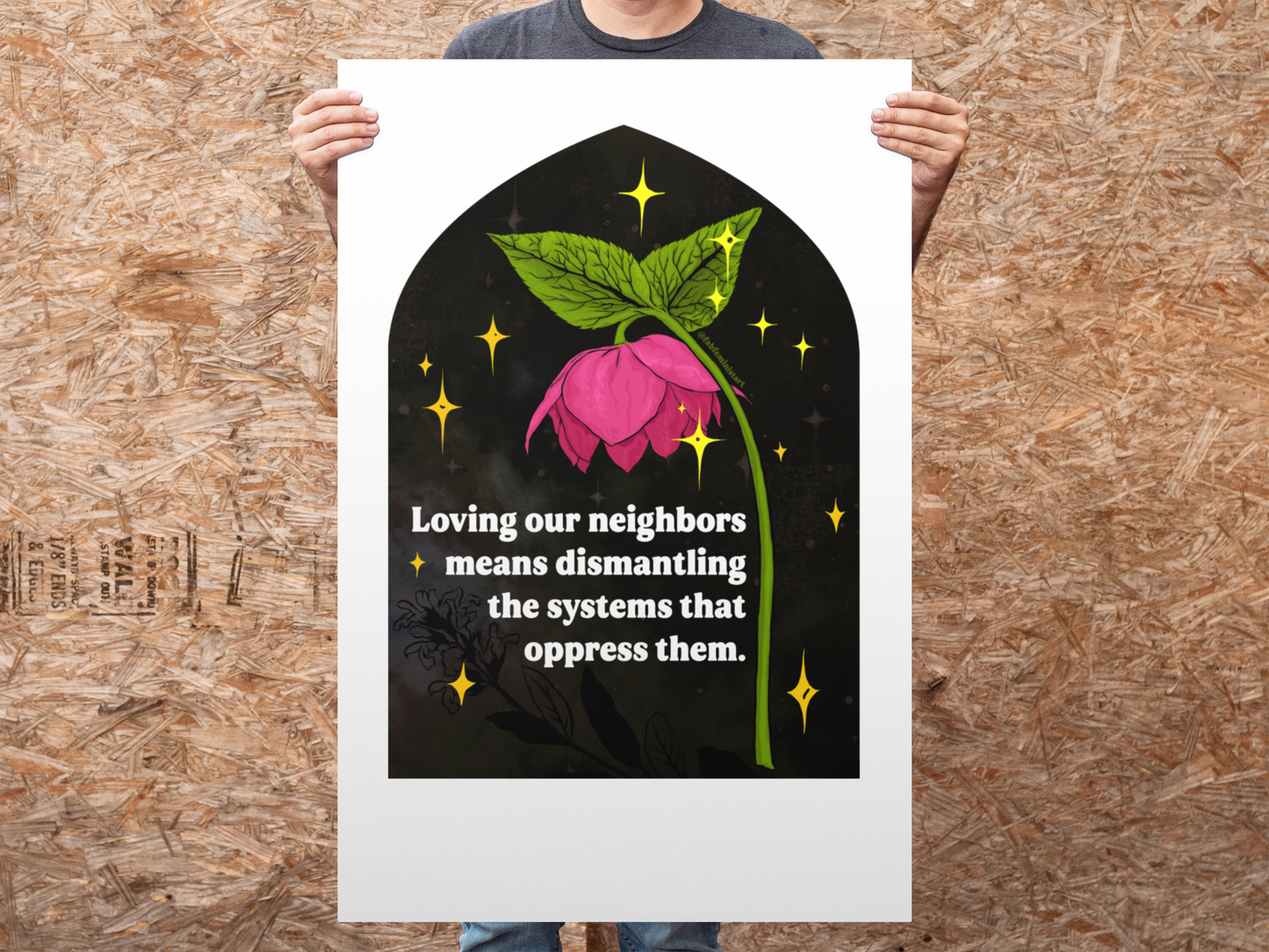 Loving our neighbors means dismantling the systems that oppress them: Feminist Art Print