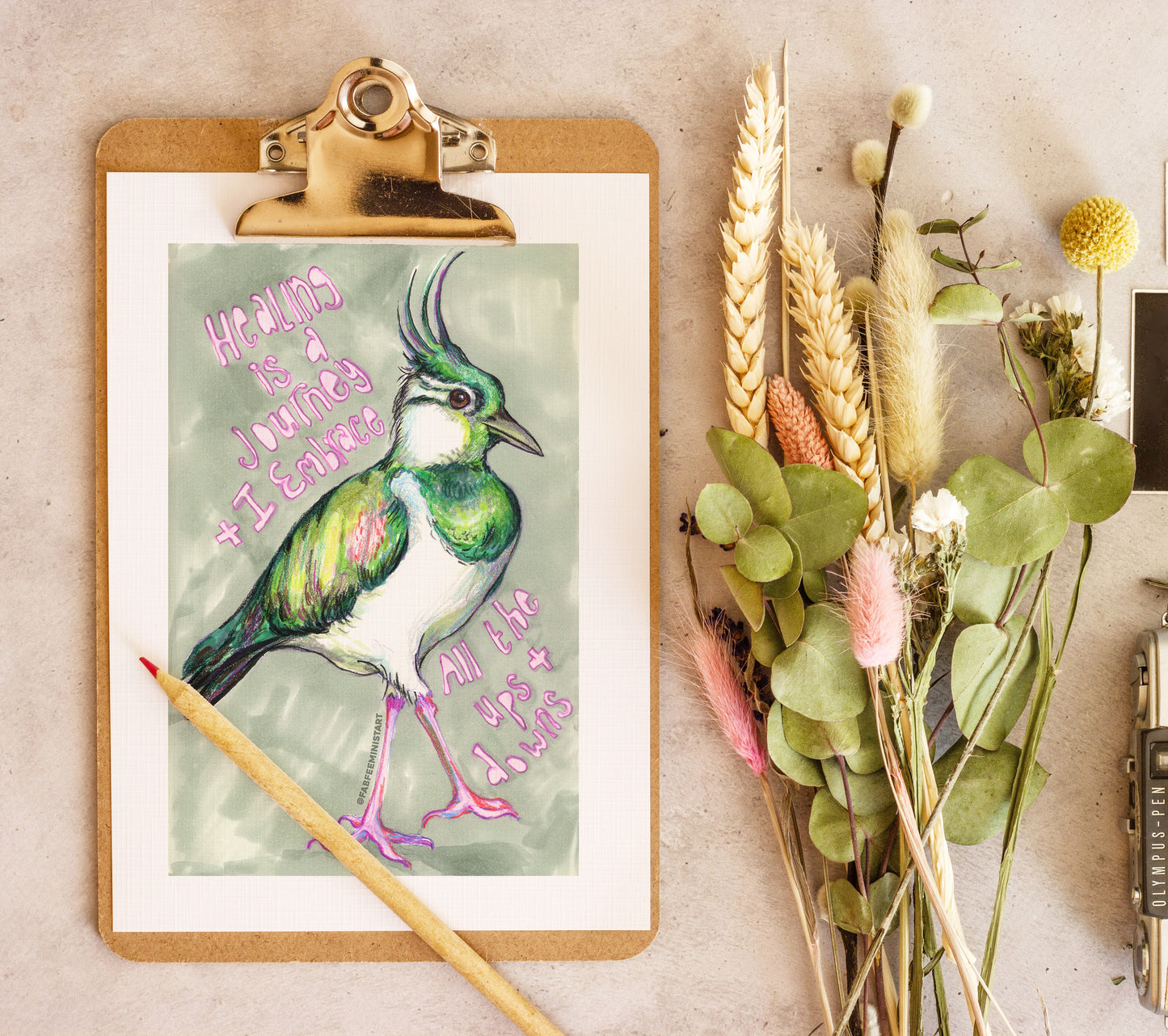 Healing Is A Journey And I Embrace The Ups And Downs: Mental Health Art Print