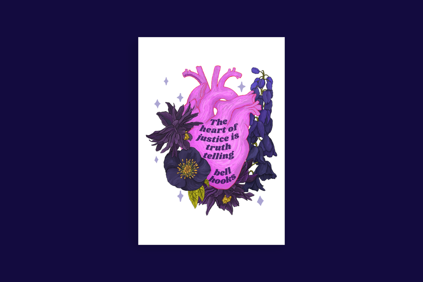 The Heart Of Justice Is Truth Telling, bell hooks: Feminist Art Print