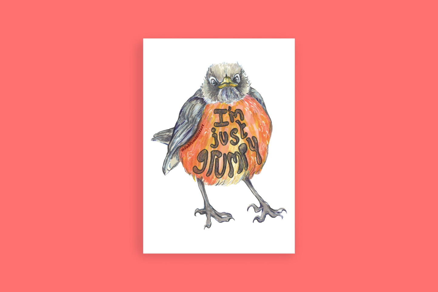 I'm Just Grumpy: Mental Health Art Print