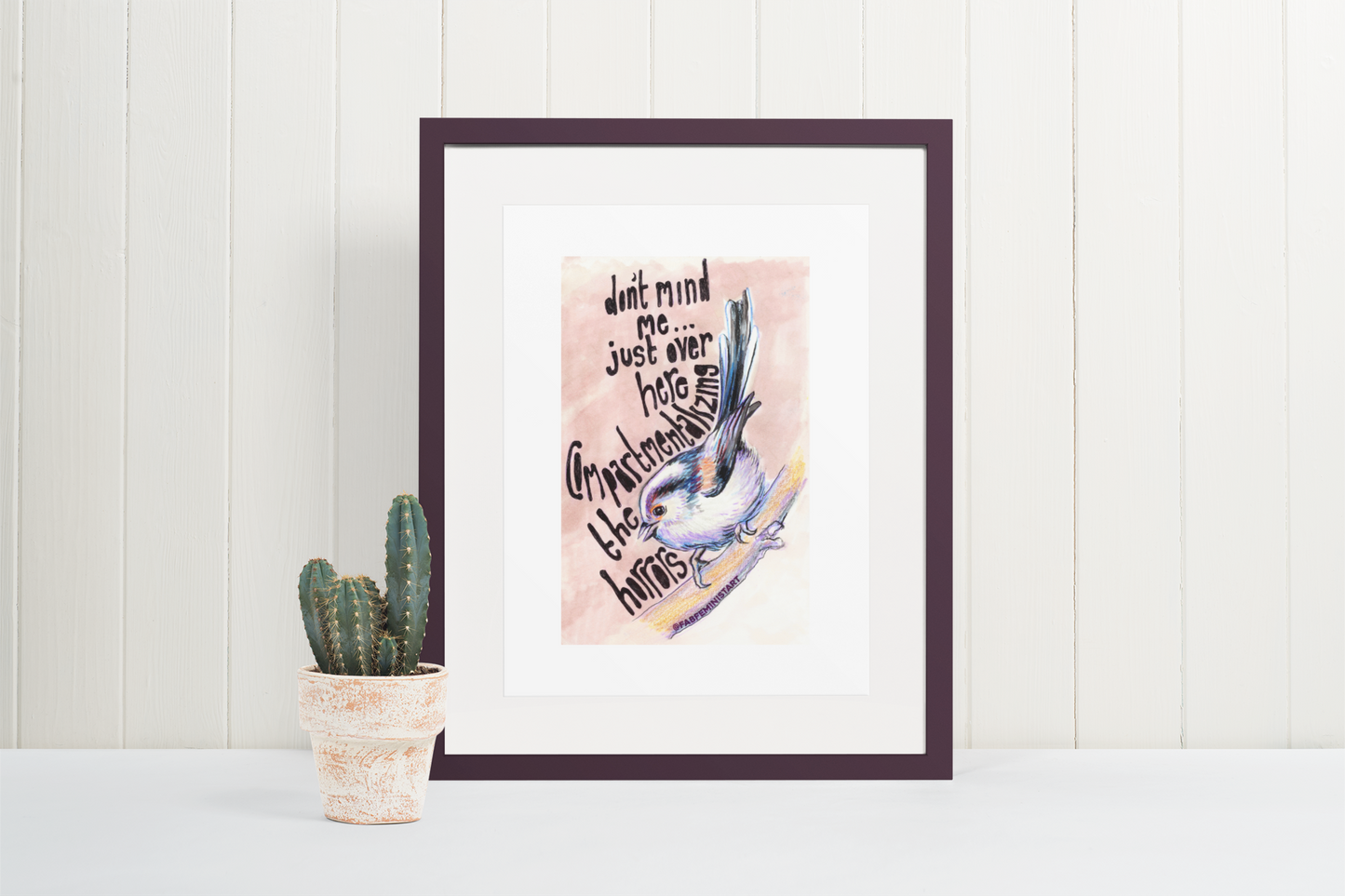 Don't Mind Me Over Here Just Compartmentalizing The Horrors: Mental Health Art Print