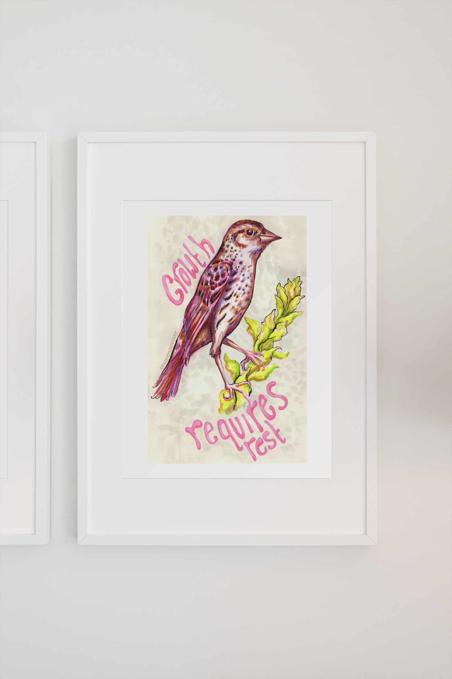 Growth Requires Rest: Mental Health Art Print