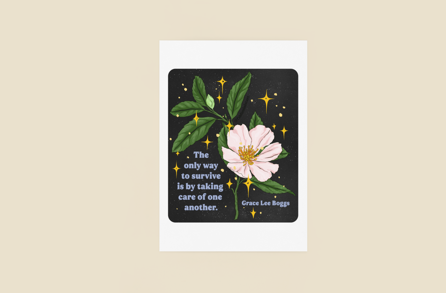 The only way to survive is by taking care of one another, Grace Lee Boggs: Feminist Print