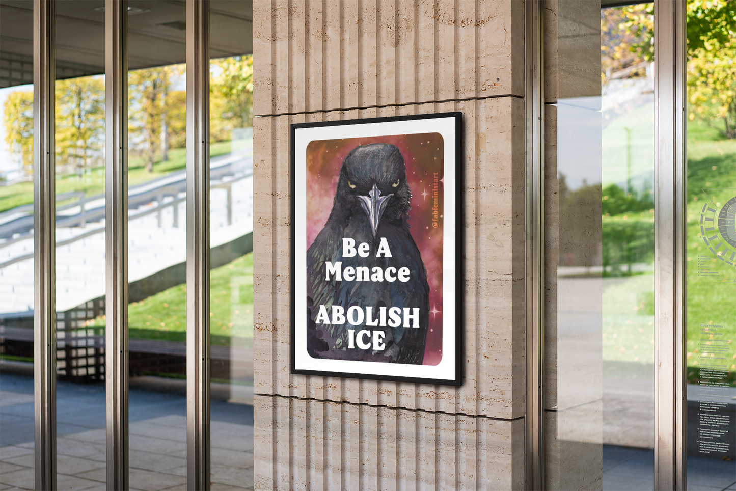 Be a menace ABOLISH ICE: Feminist art print