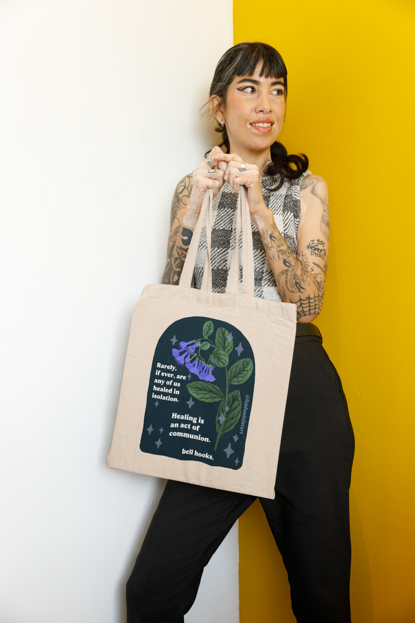 Rarely, if ever, are any of us healed in isolation. Healing is an act of communion, bell hooks: feminist tote